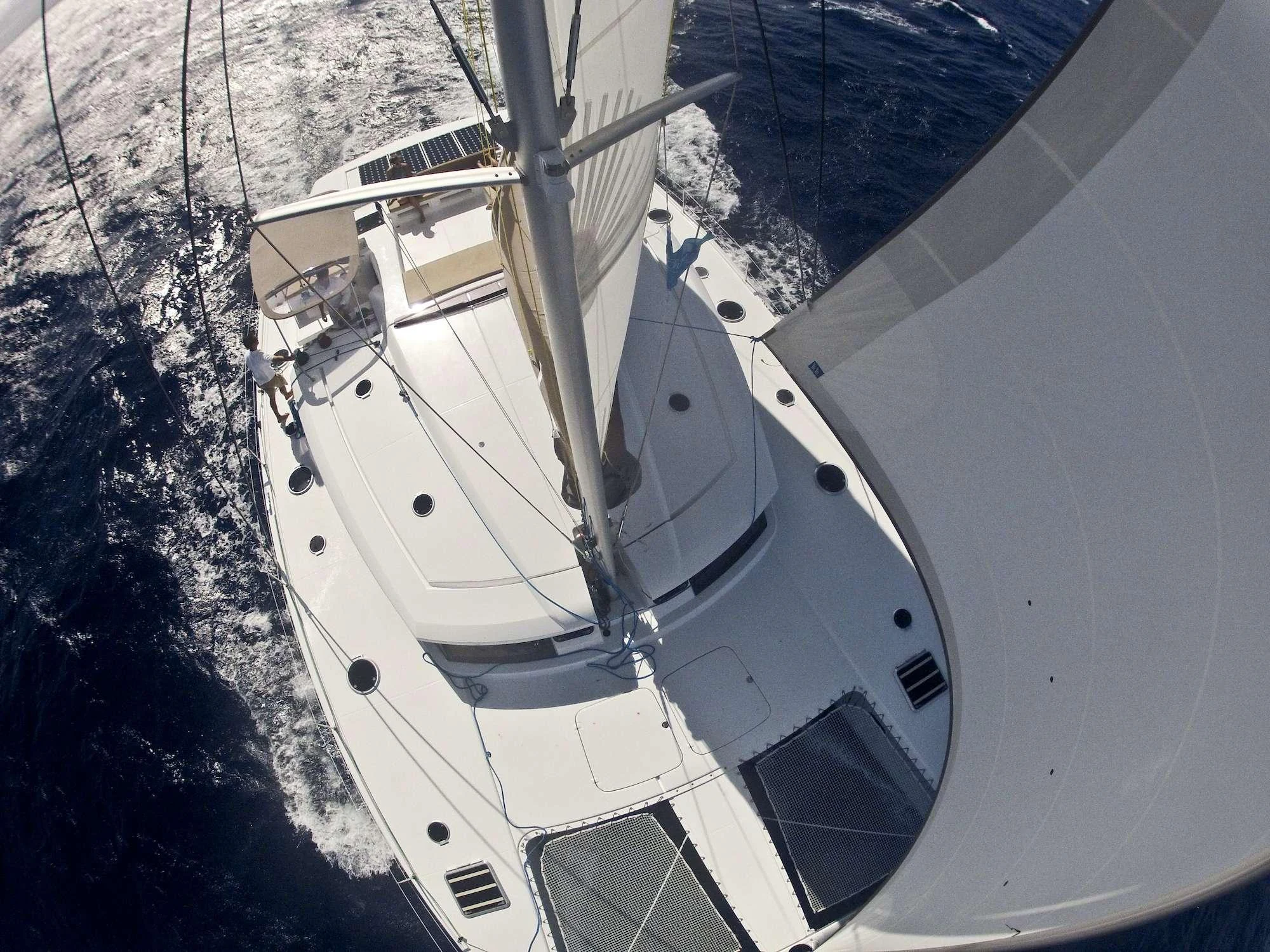 a rocket taking off from a launch pad aboard GRATITUDE Yacht for Charter