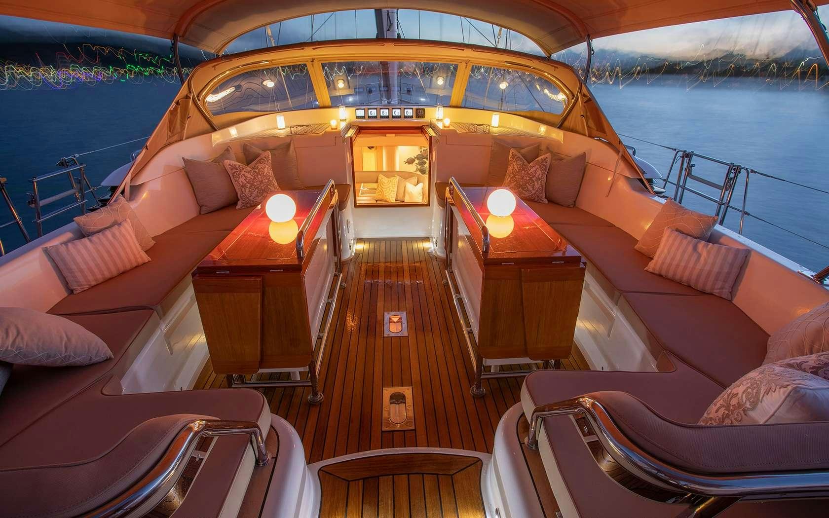 inside of a boat aboard DAMA DE NOCHE Yacht for Charter