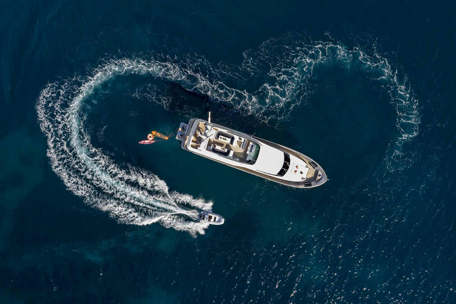 a boat in the water aboard ANDILIS Yacht for Charter
