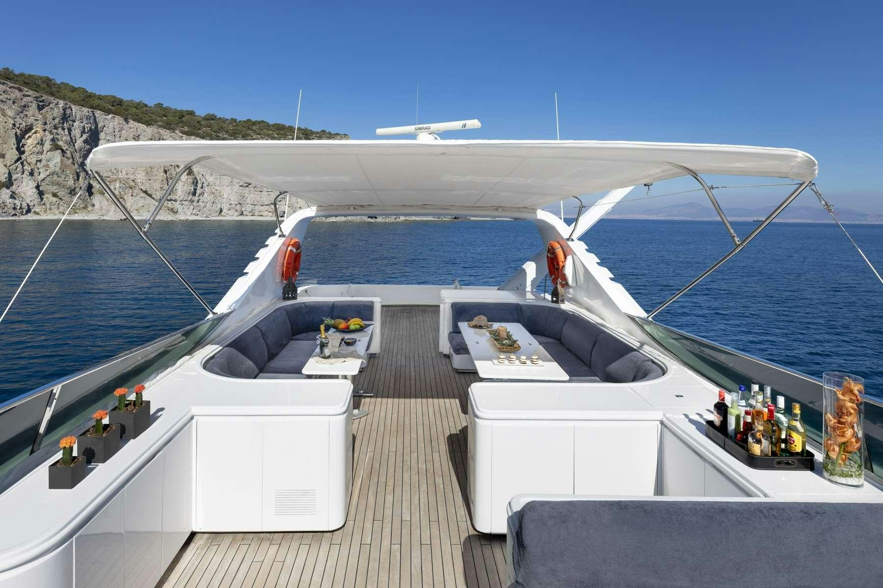 a boat on the water aboard ANDILIS Yacht for Charter