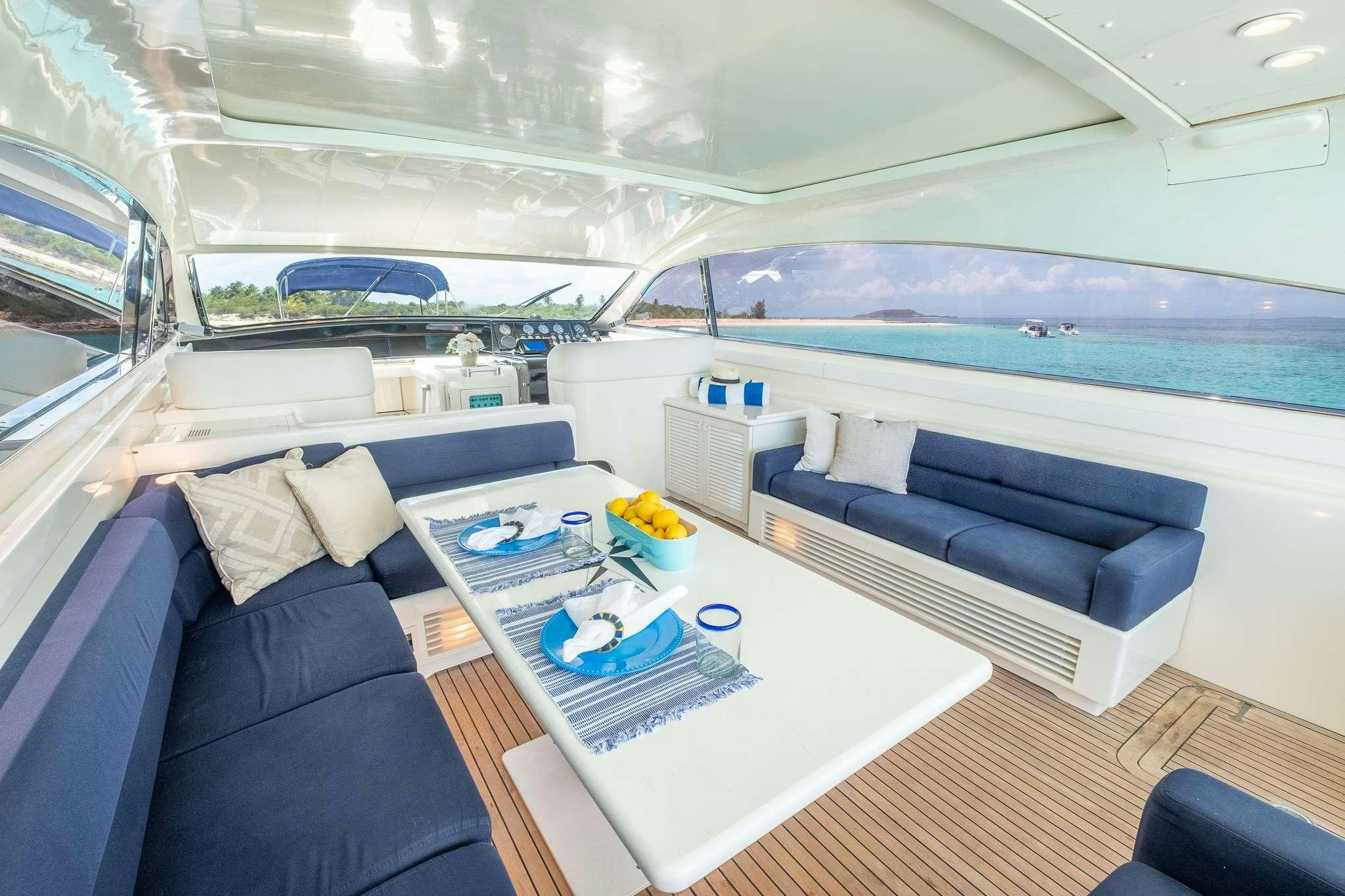inside of a boat aboard EMILIA Yacht for Charter