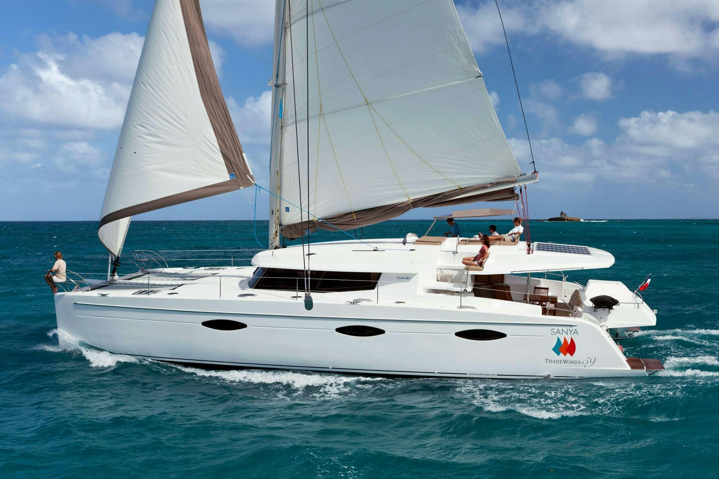 a boat in the water aboard TE MOANA - LUXURY TW59 Yacht for Charter