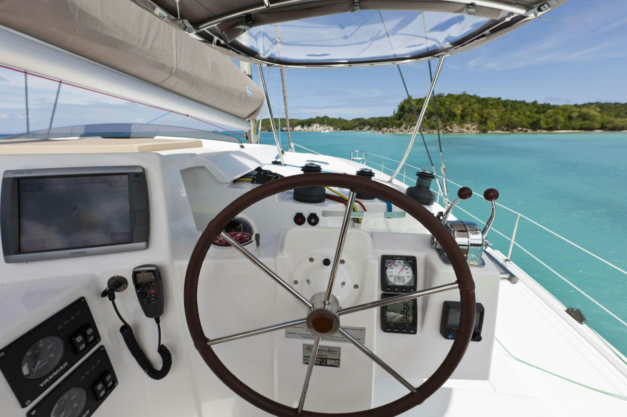 the cockpit of a plane aboard TE MOANA - LUXURY TW59 Yacht for Charter