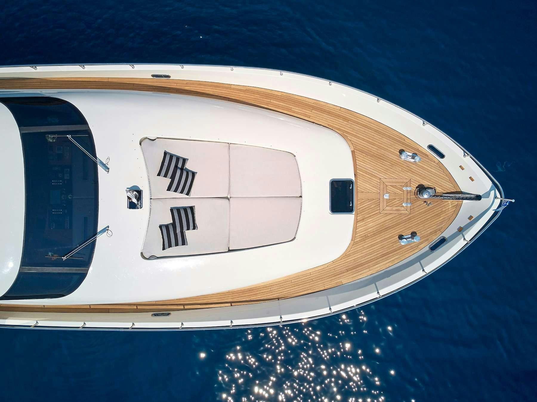 a close-up of a space ship aboard RUBY Yacht for Charter