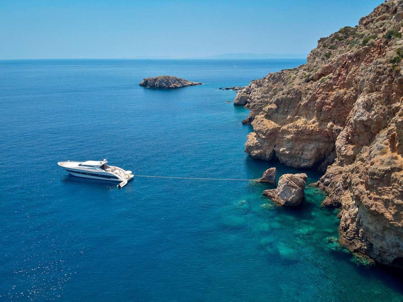 a boat on the water aboard RUBY Yacht for Charter