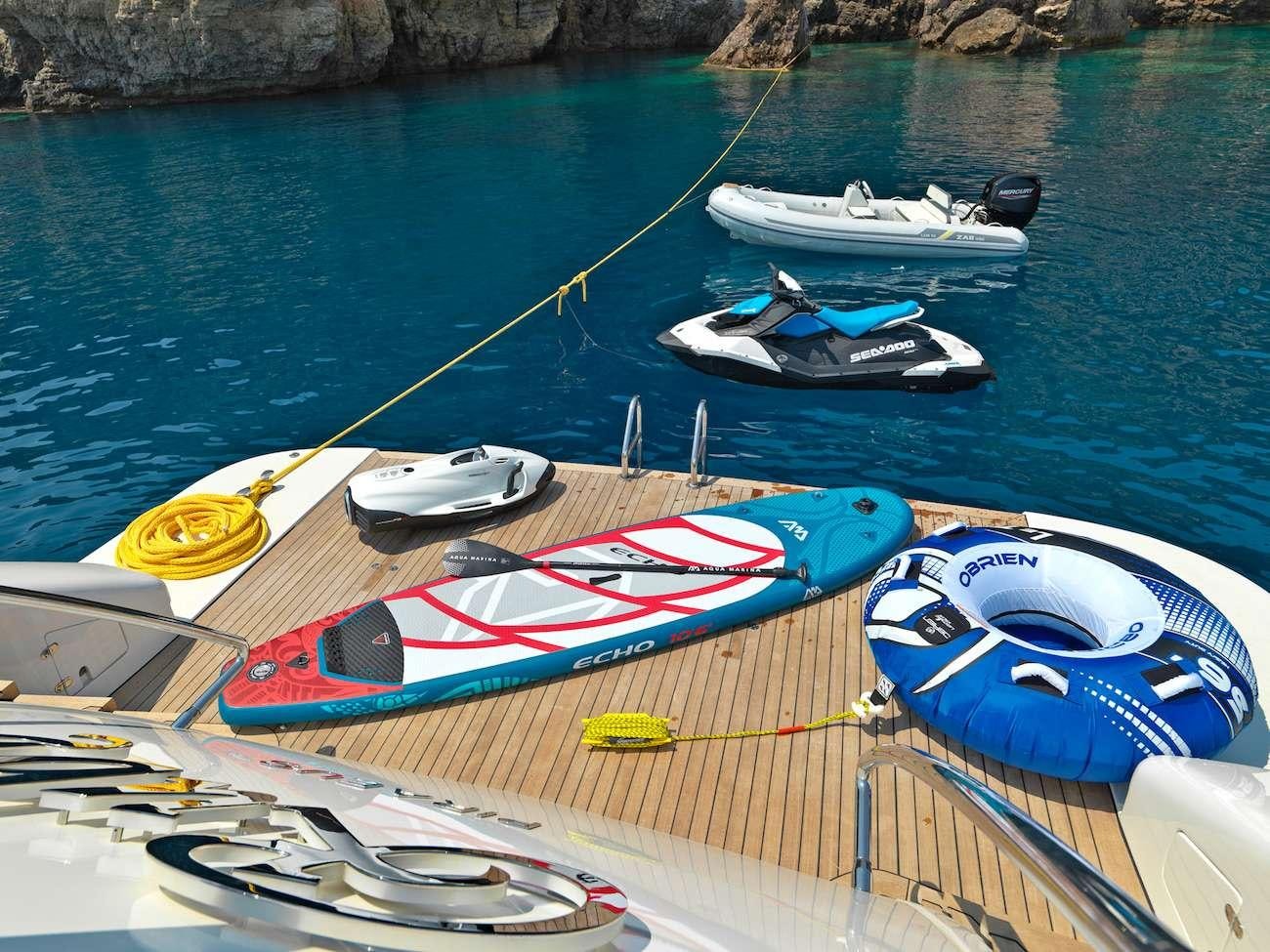 a group of boats on a dock aboard RUBY Yacht for Charter