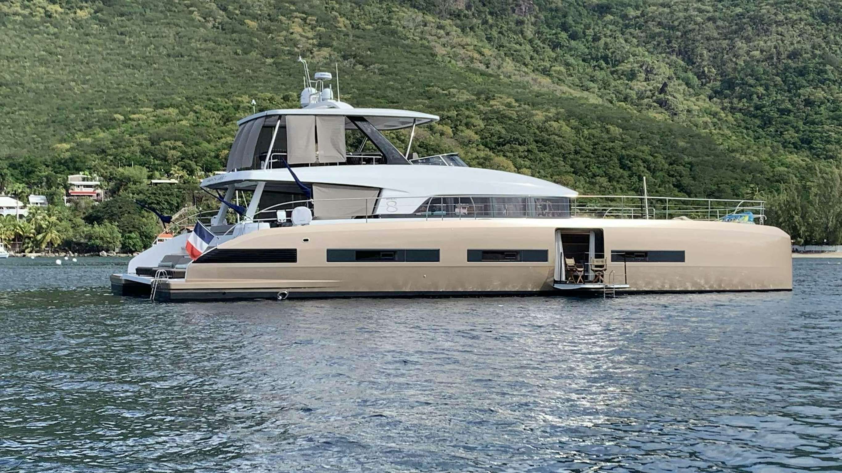 a boat on the water aboard FRENCH WEST Yacht for Charter