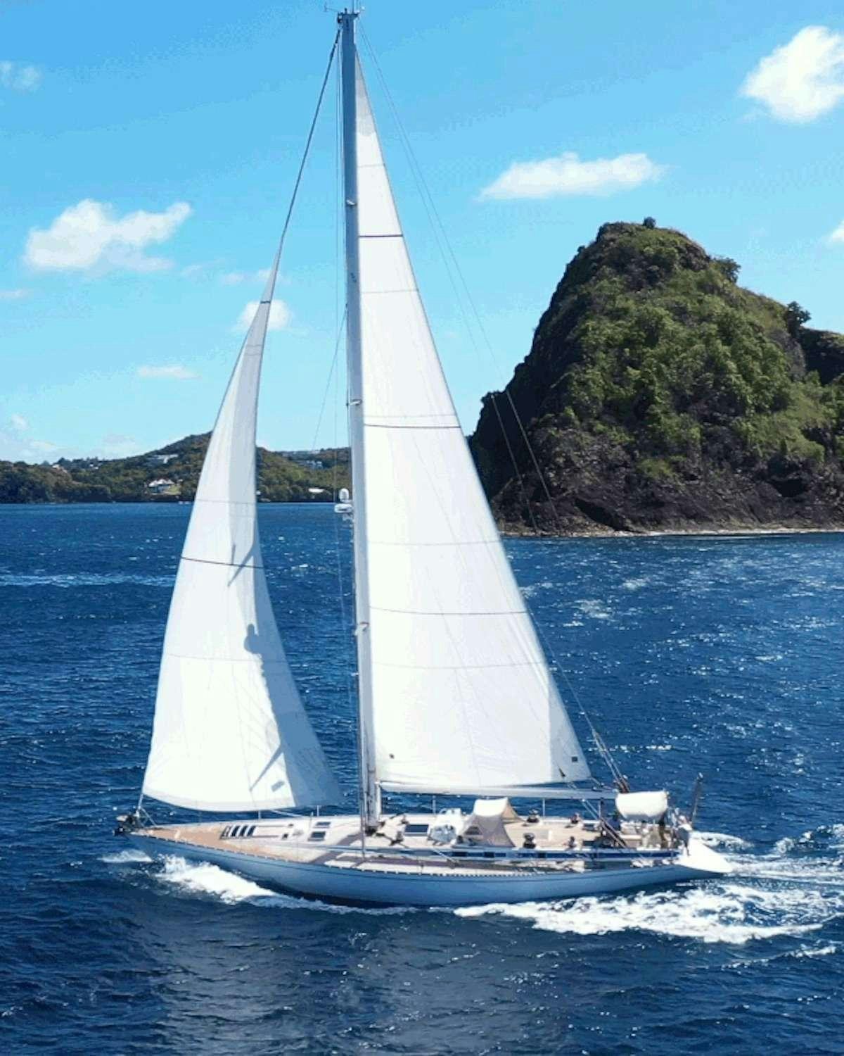 a sailboat on the water aboard AURORA Yacht for Charter