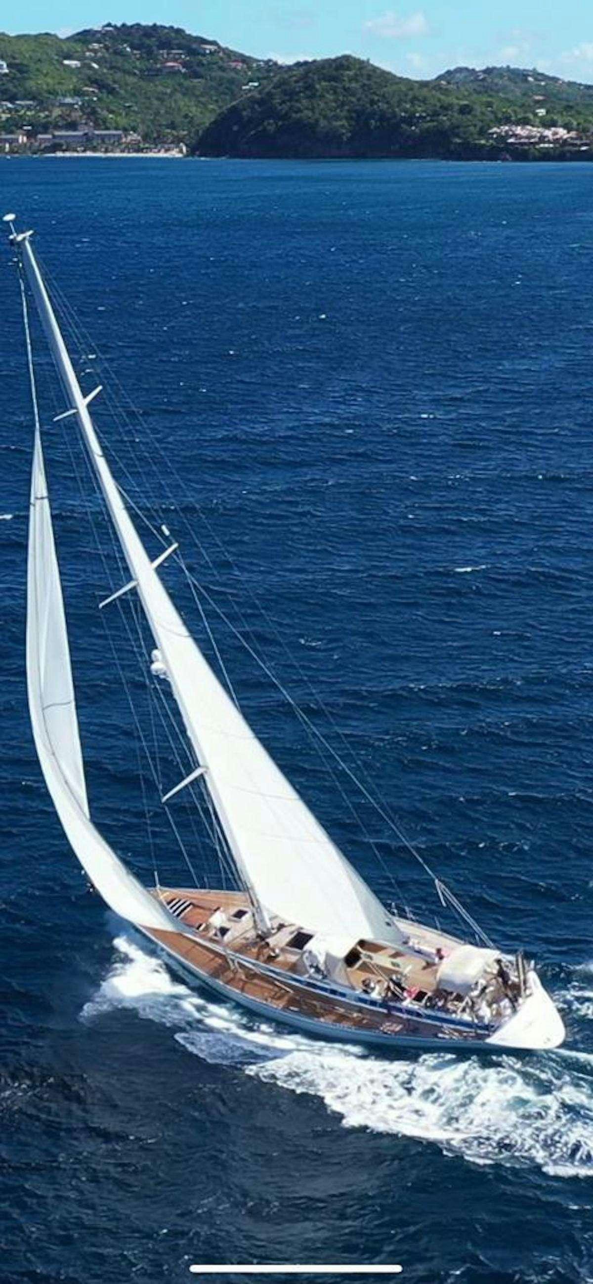 a sailboat on the water aboard AURORA Yacht for Charter