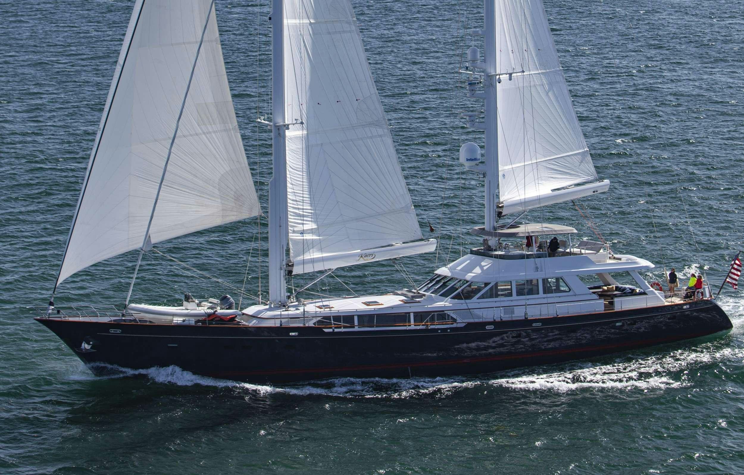 a boat on the water aboard s/y kaori Yacht for Charter