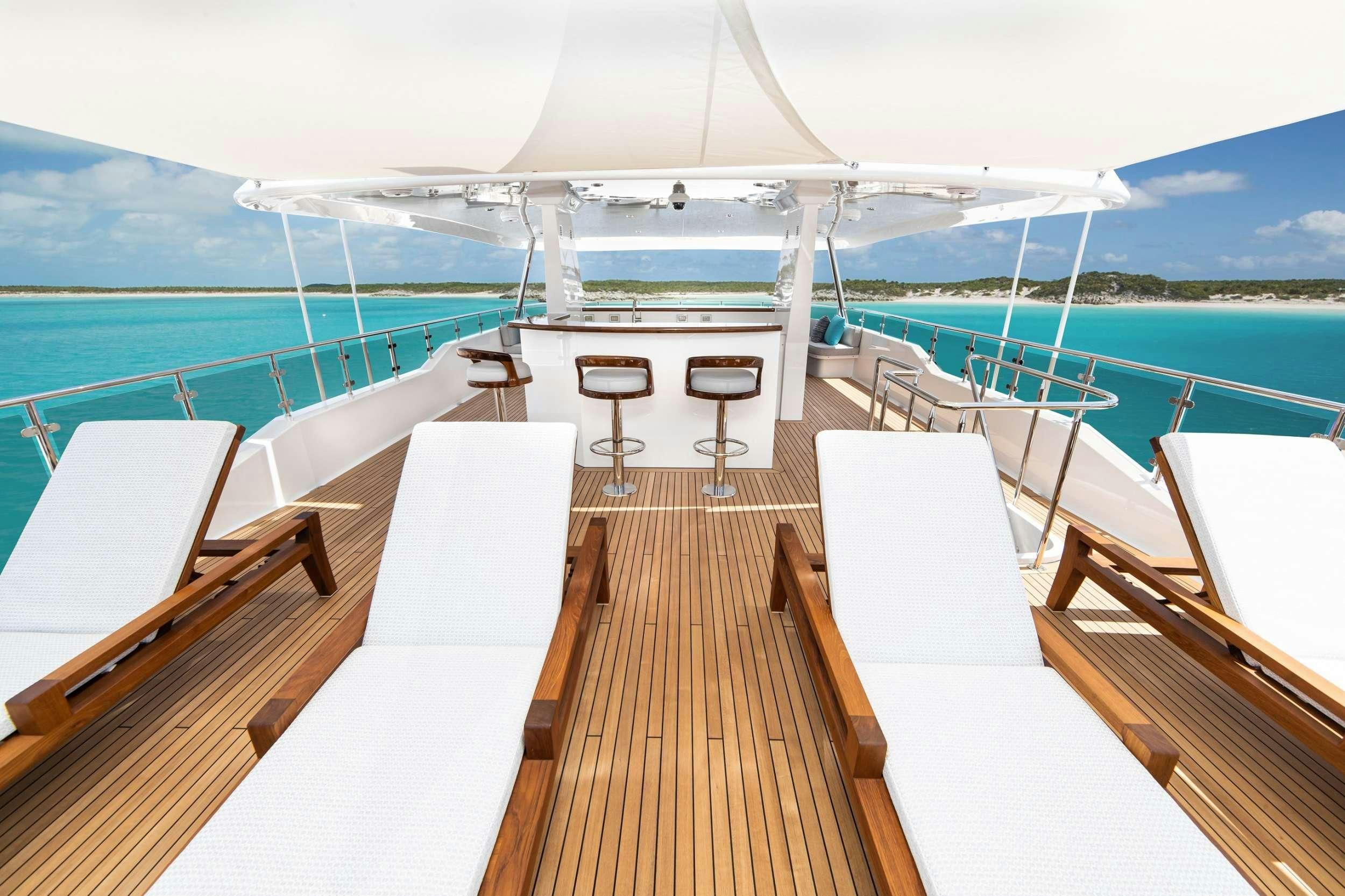 a deck on a boat aboard NO BAD IDEAS Yacht for Charter