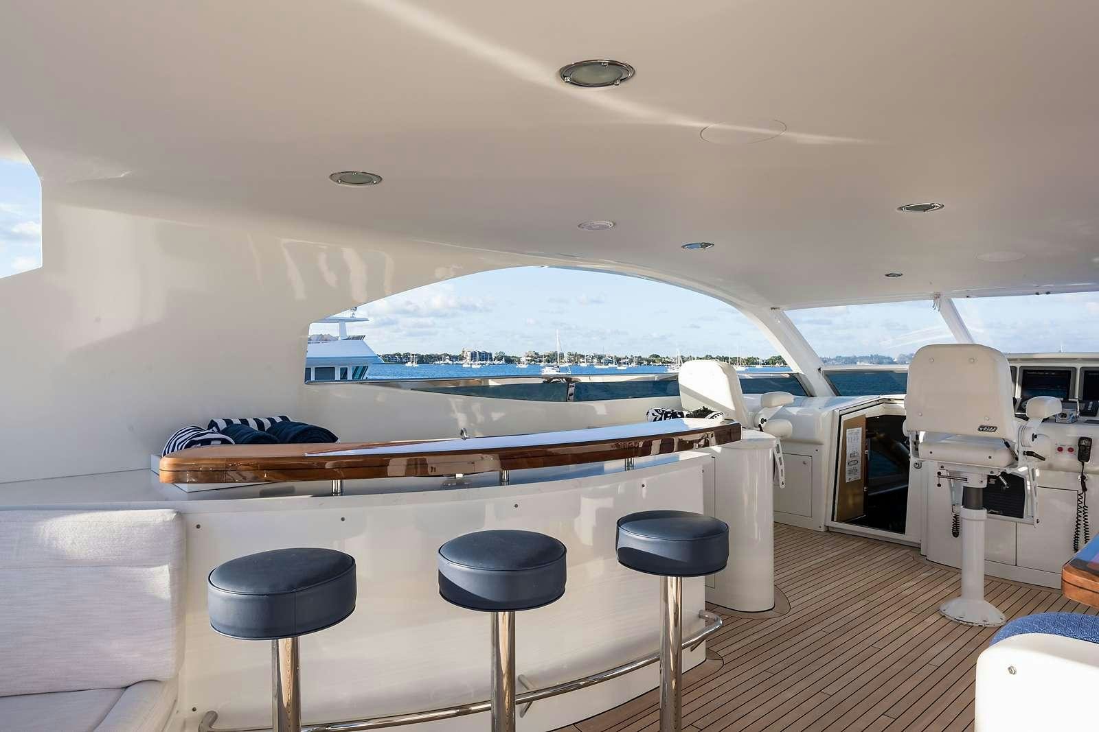 a boat on the water aboard NAMASTAY Yacht for Charter