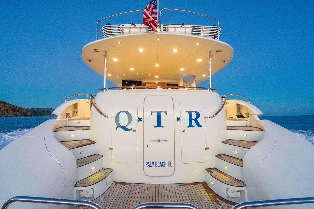 a space shuttle on a launch pad aboard NAMASTAY Yacht for Charter