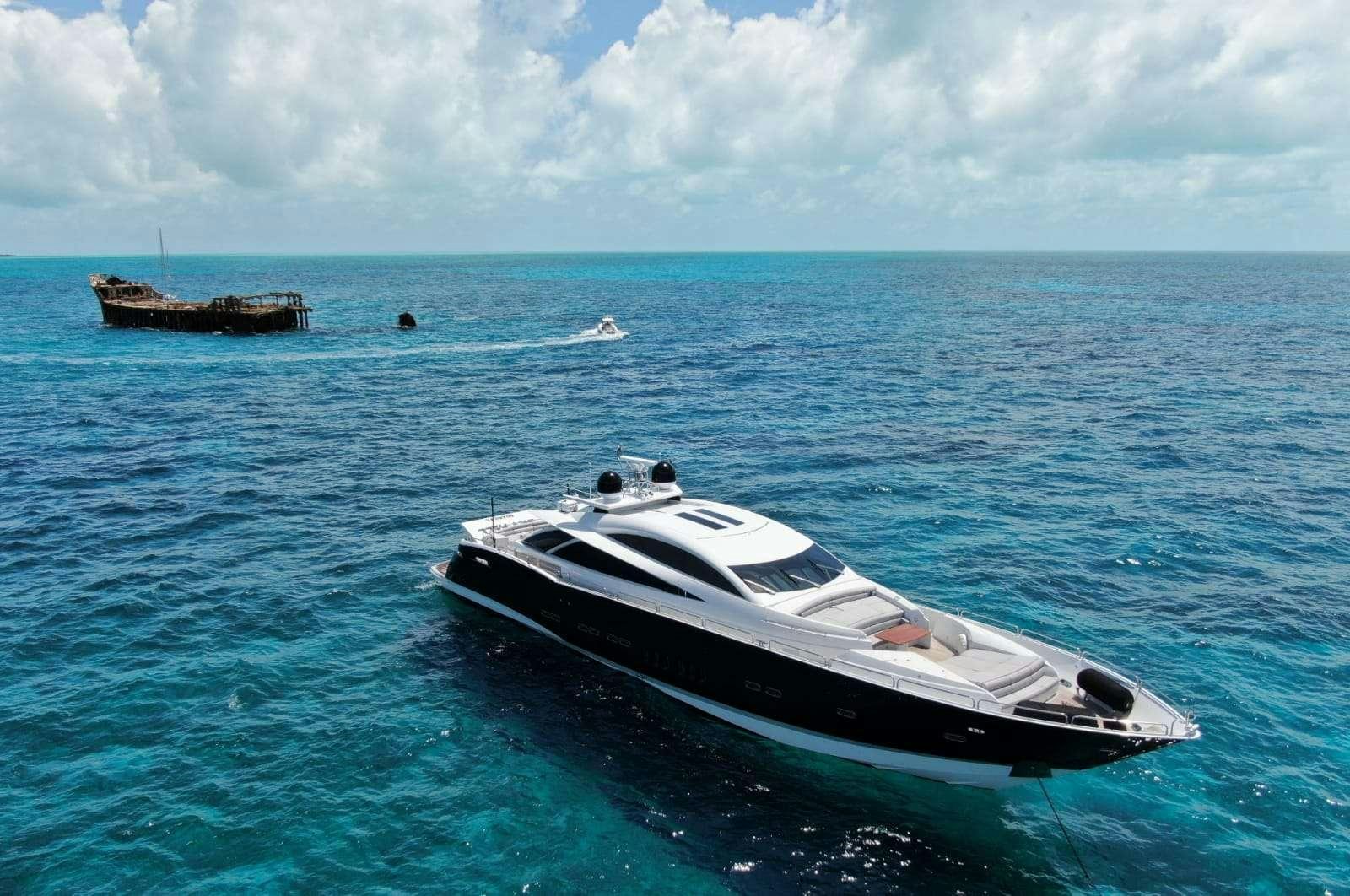 a boat in the water aboard sky fall Yacht for Charter