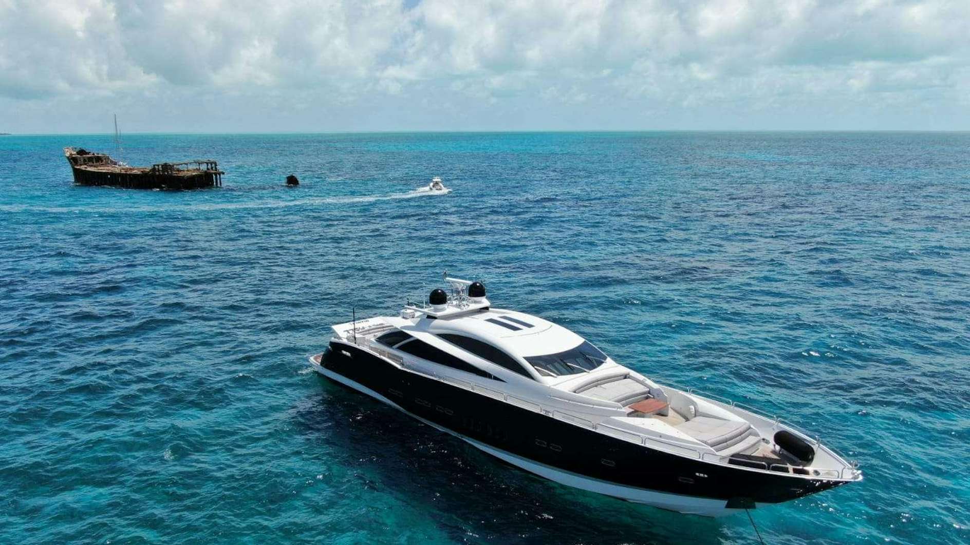 a boat in the water aboard sky fall Yacht for Charter