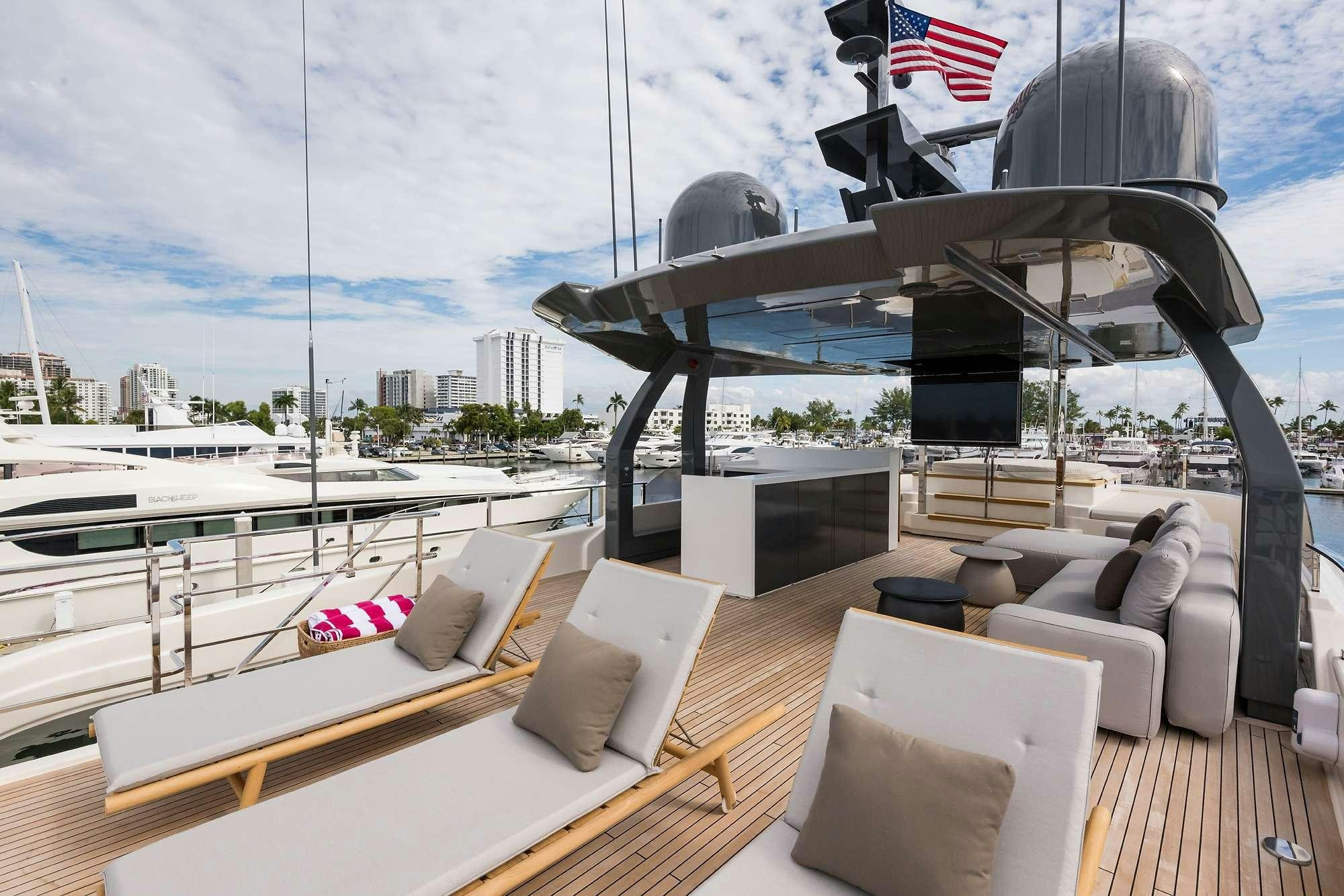 a boat on a deck aboard GIOIA Yacht for Charter