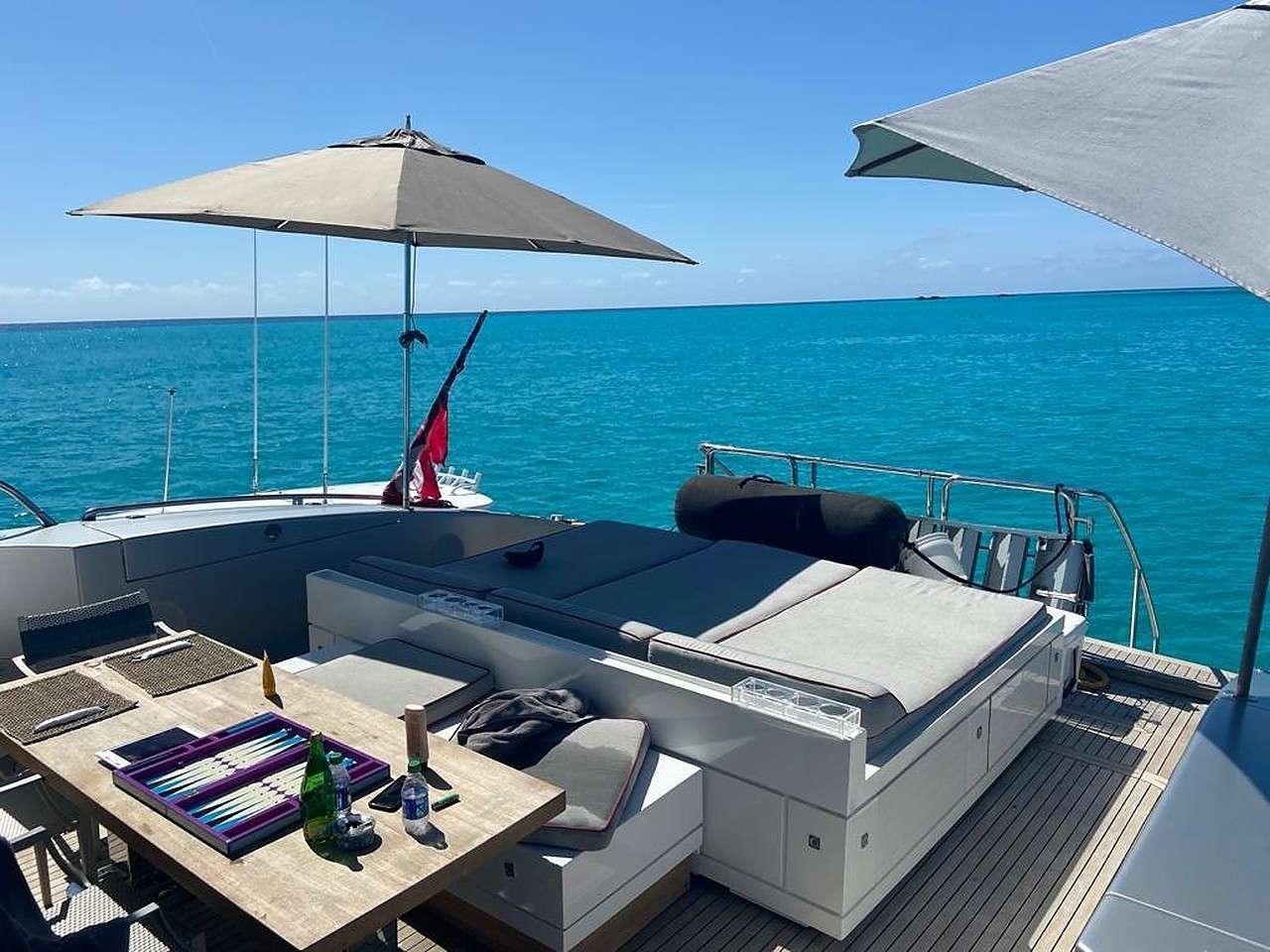 a boat on the water aboard HOUDINI Yacht for Charter