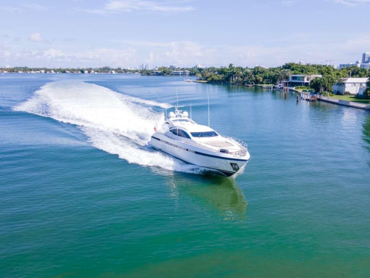 a boat on the water aboard EVA Yacht for Charter