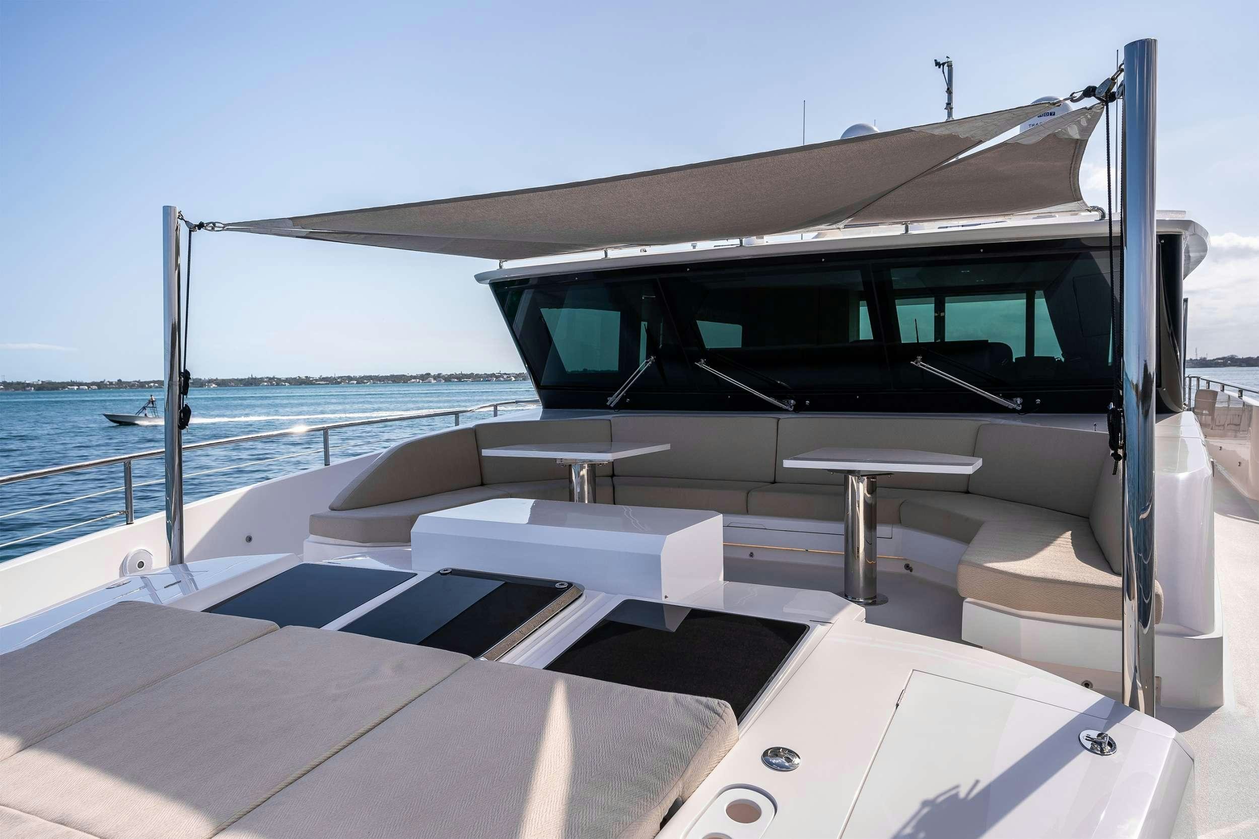 a boat on the water aboard AQUA LIFE Yacht for Charter