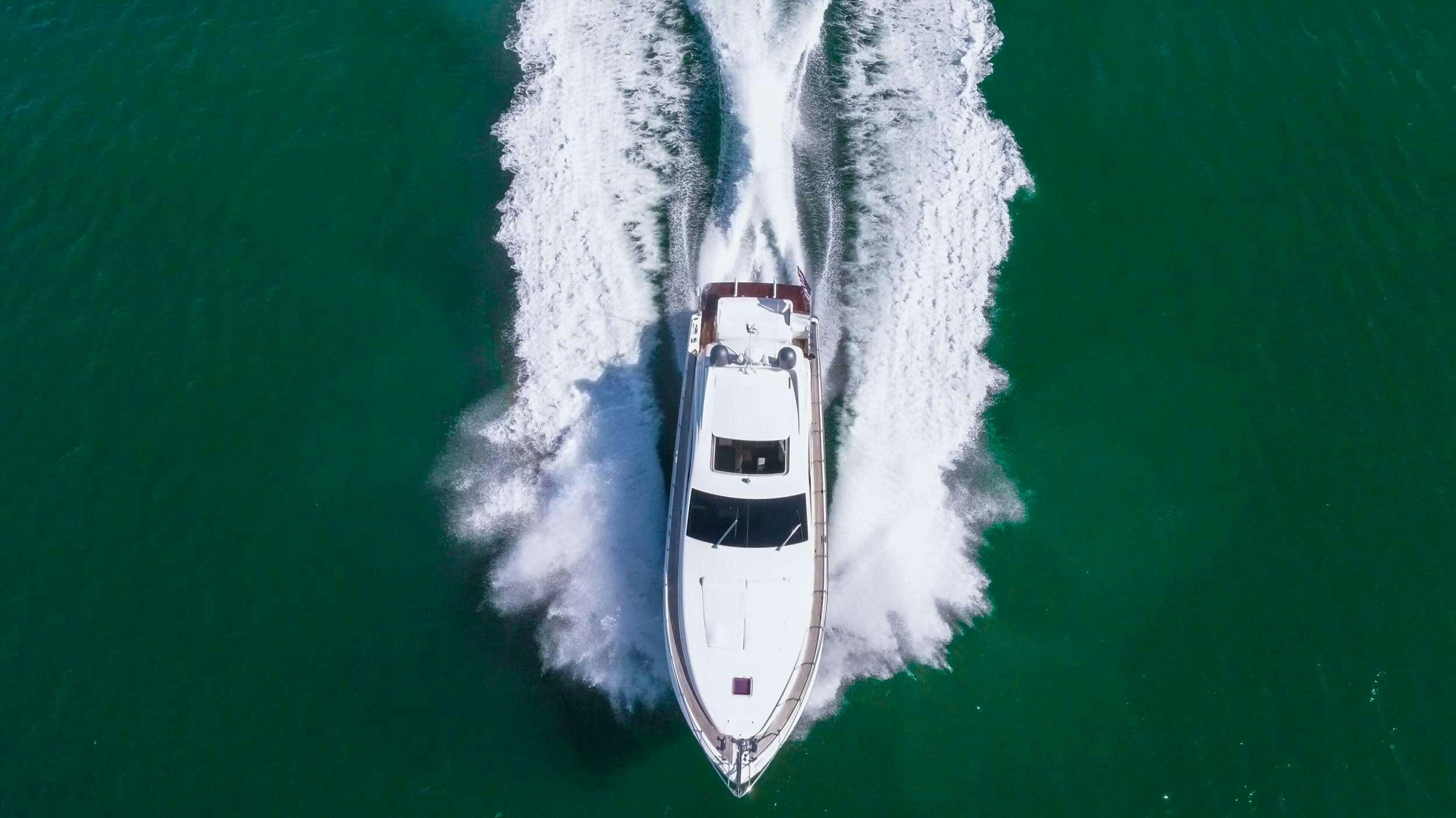 a car on a road aboard SHOWBOAT Yacht for Charter