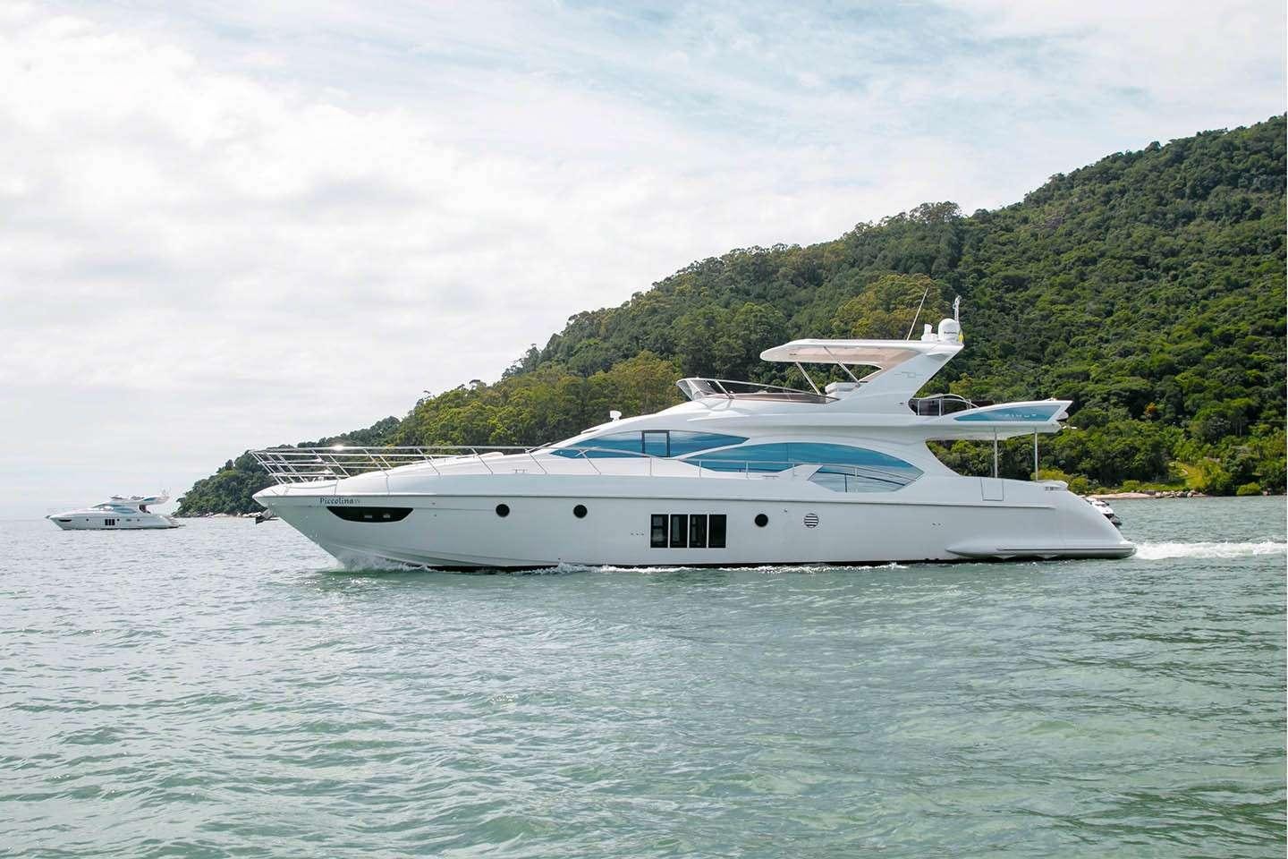 a boat in the water aboard DESSERT FIRST Yacht for Charter