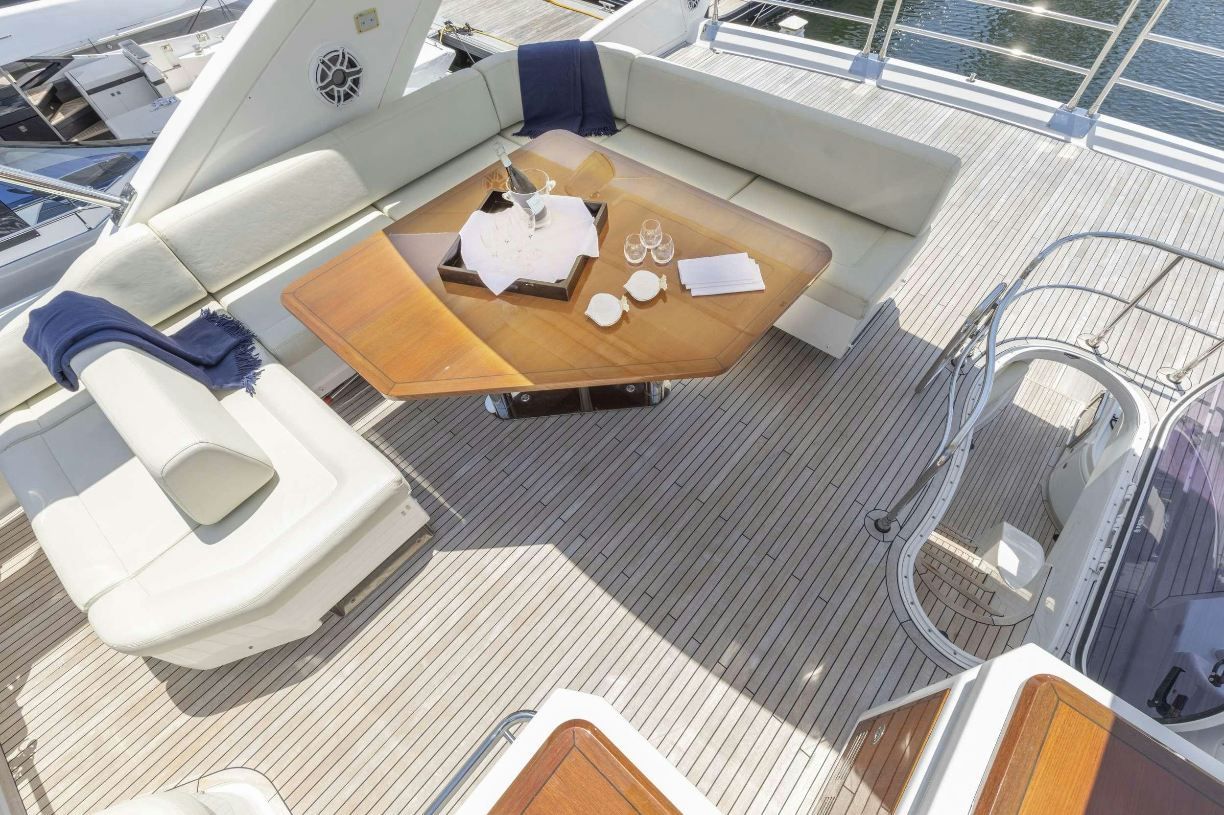 a boat on the water aboard DESSERT FIRST Yacht for Charter