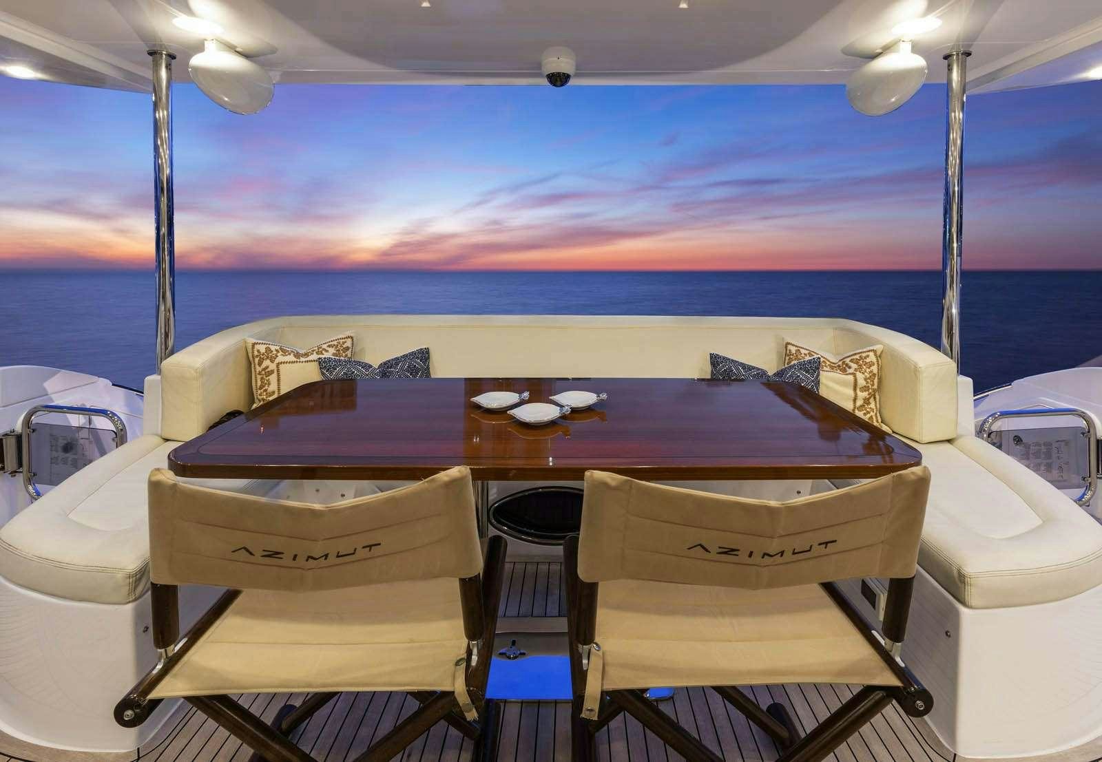 a boat on the water aboard DESSERT FIRST Yacht for Charter