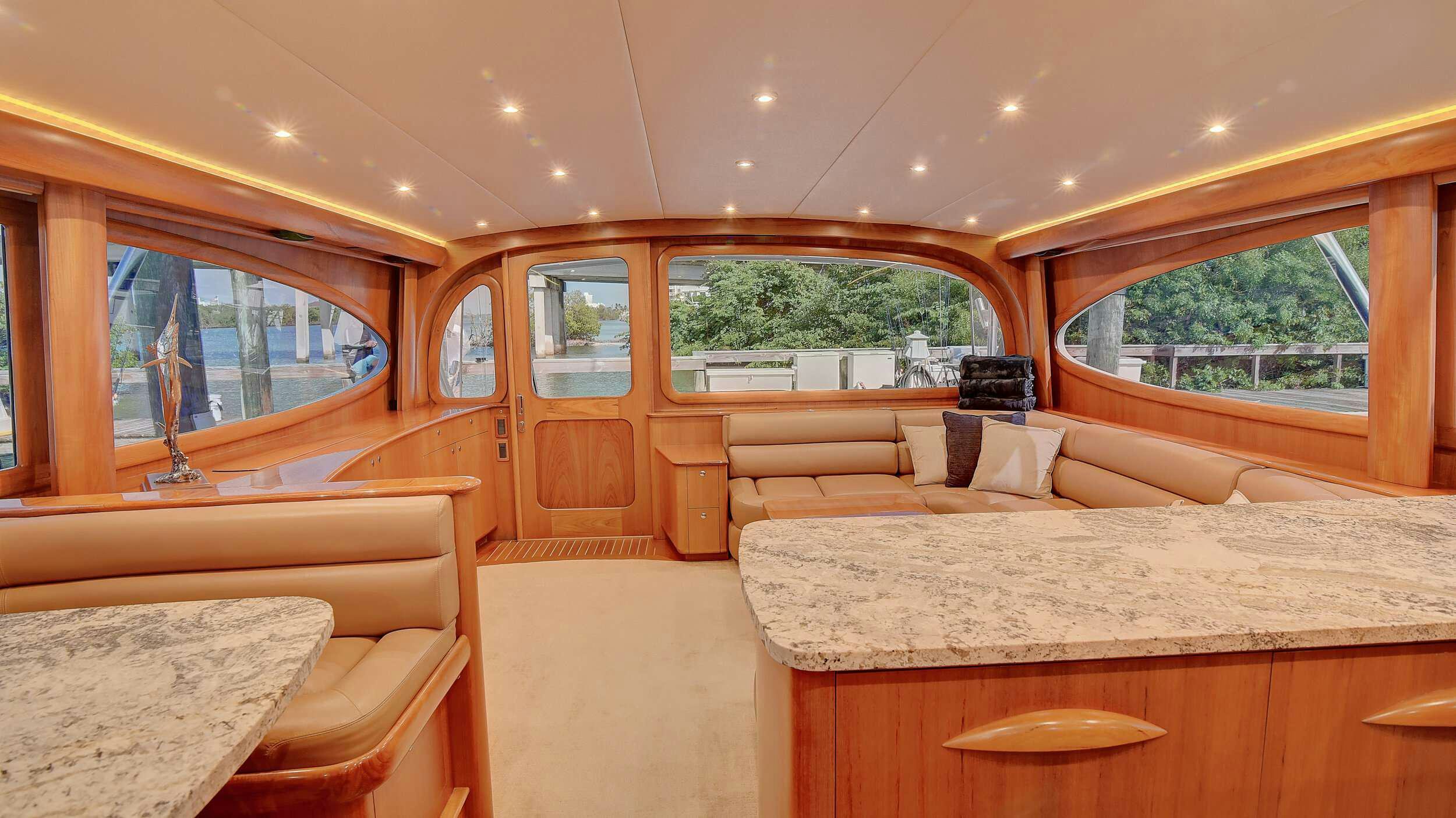 inside of a vehicle aboard SINGULARIS Yacht for Charter
