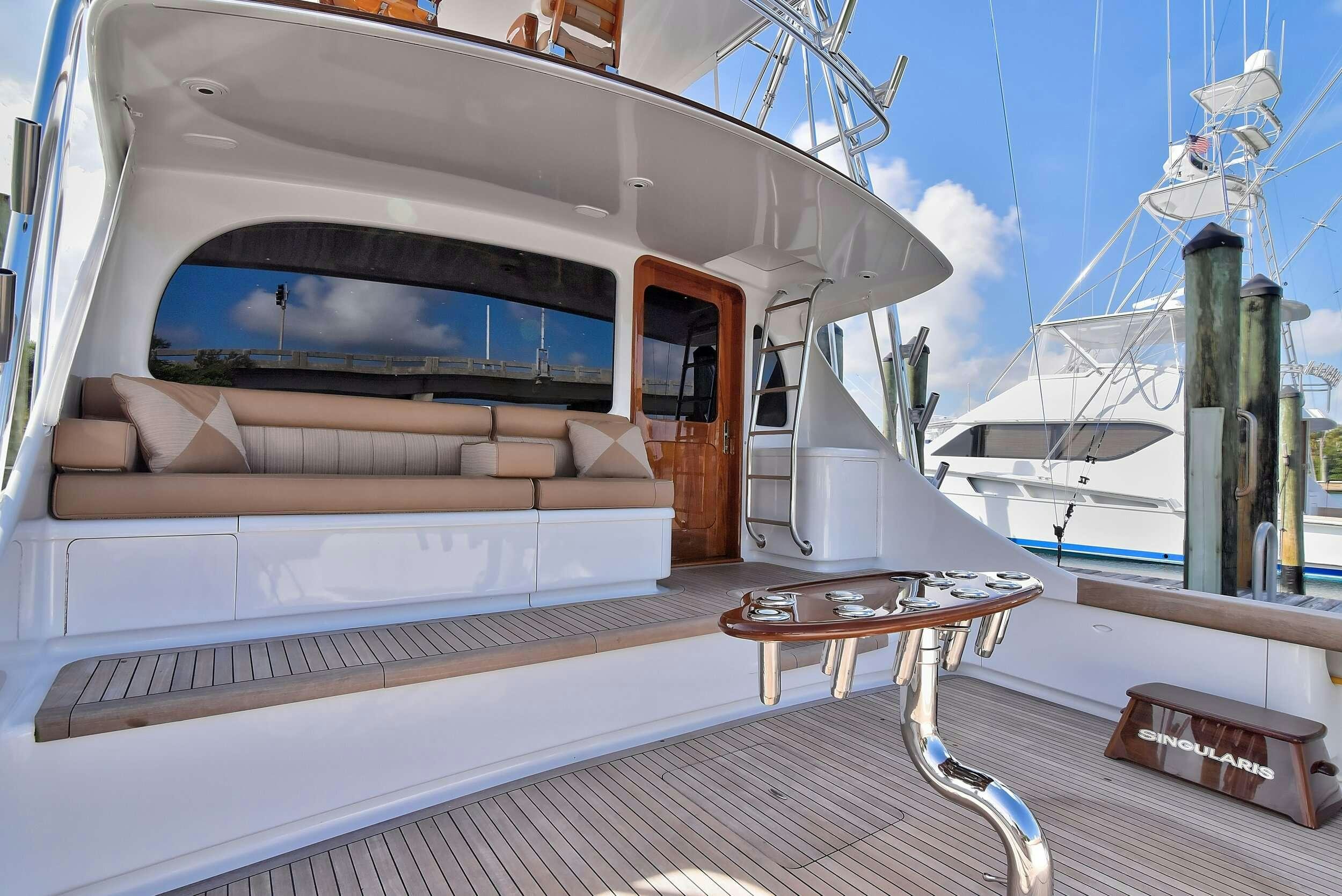 a boat on a boat aboard SINGULARIS Yacht for Charter