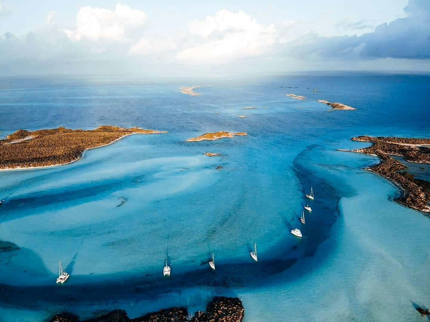 aerial view of a beach aboard MARCH DRAGON Yacht for Charter