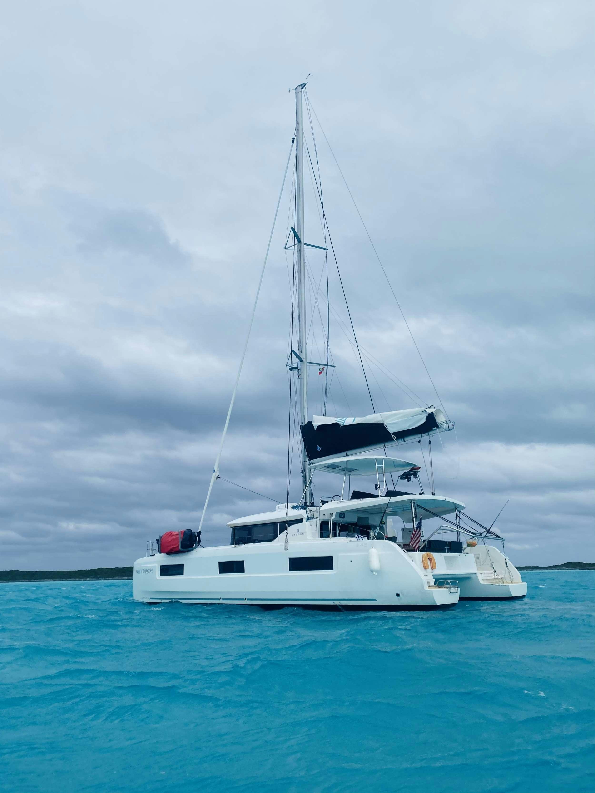 a boat in the water aboard MARCH DRAGON Yacht for Charter