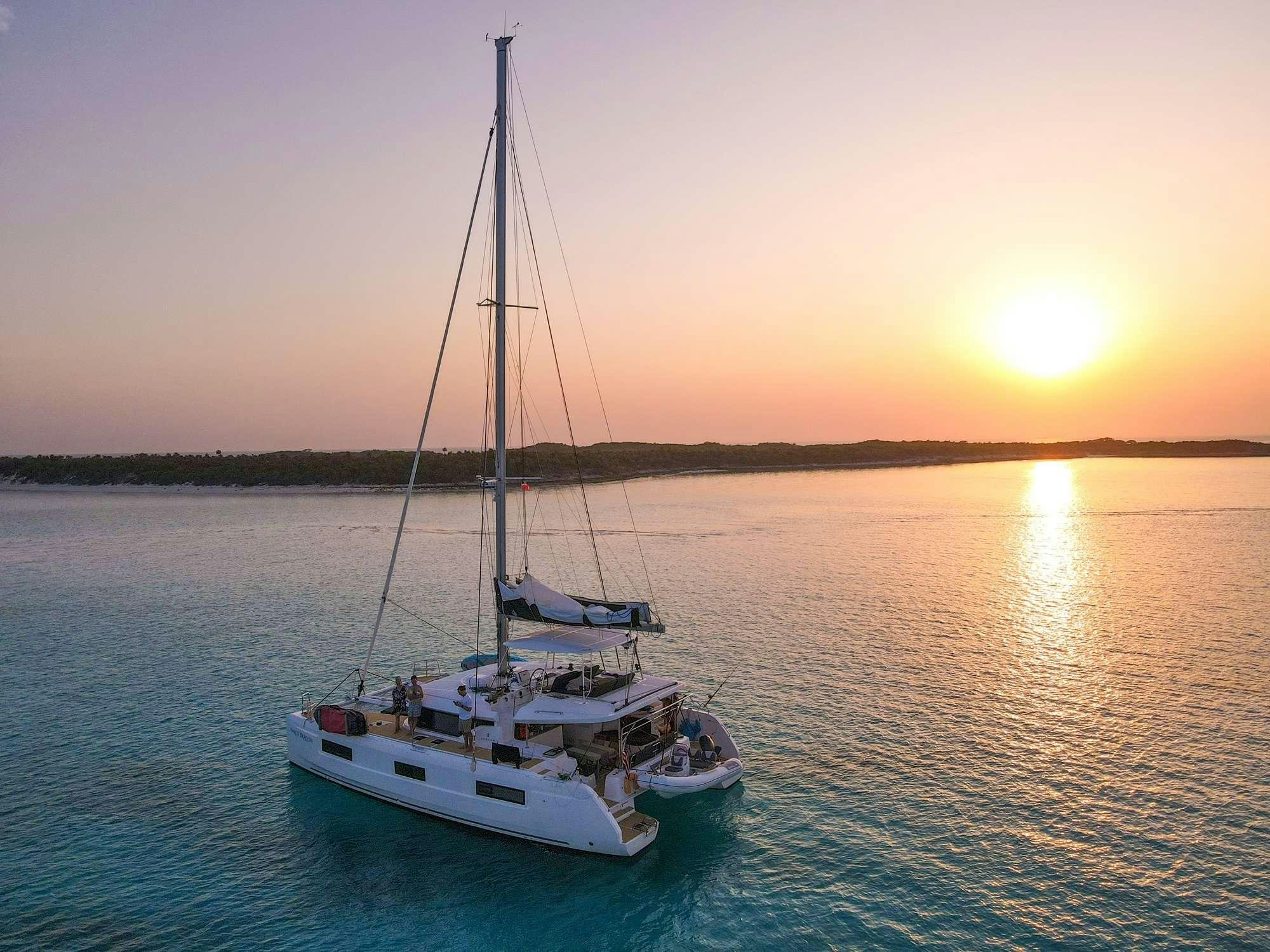 a boat on the water aboard MARCH DRAGON Yacht for Charter