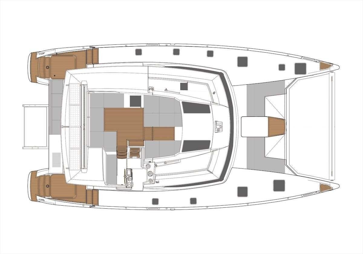 diagram, engineering drawing aboard Cruising TW52 Yacht for Charter