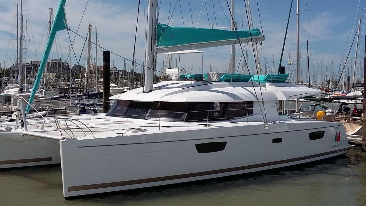 a group of boats docked aboard LUXURY TW60 5 CABIN Yacht for Charter