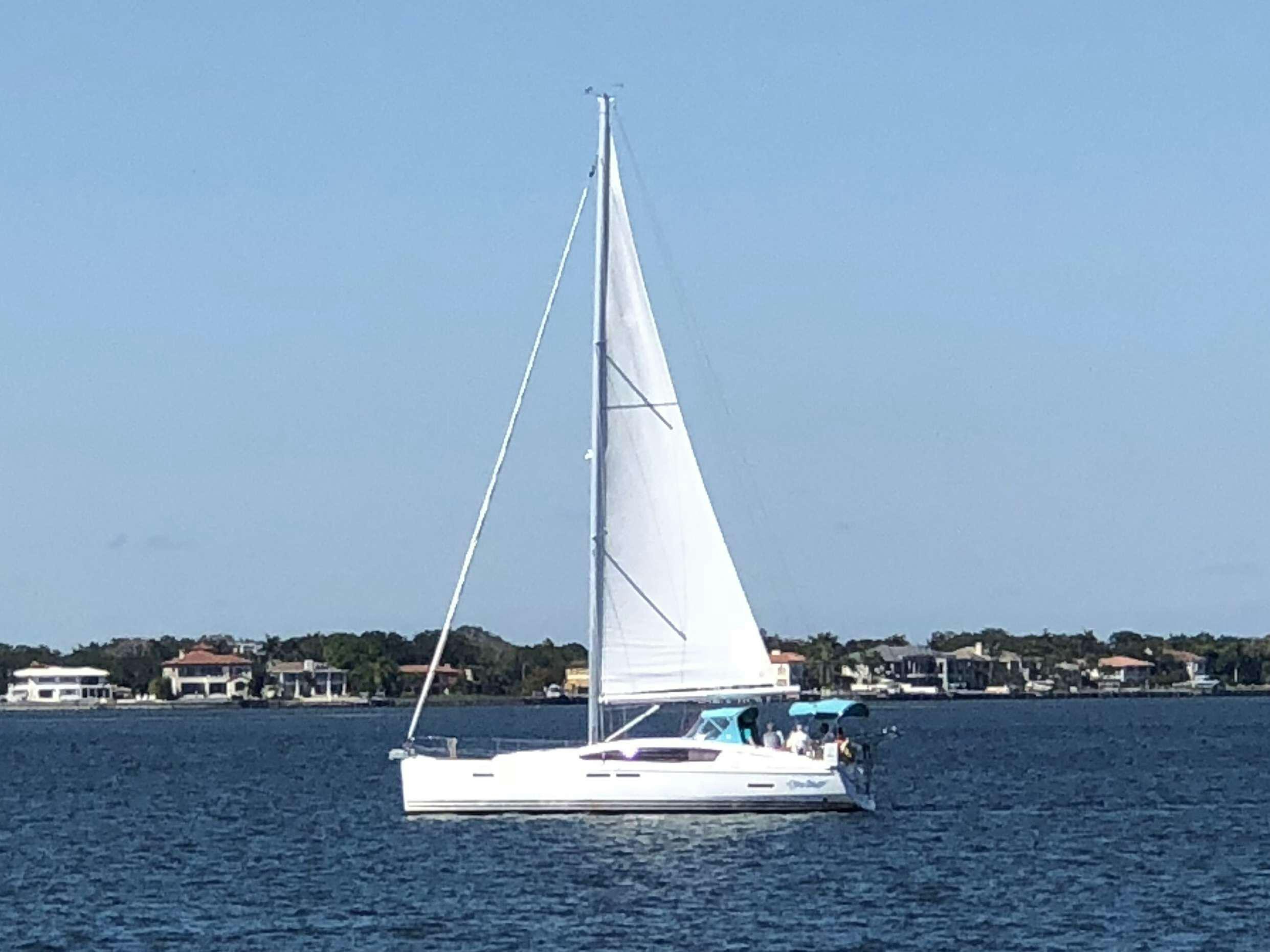 a sailboat on the water aboard Sea Wolf Yacht for Charter