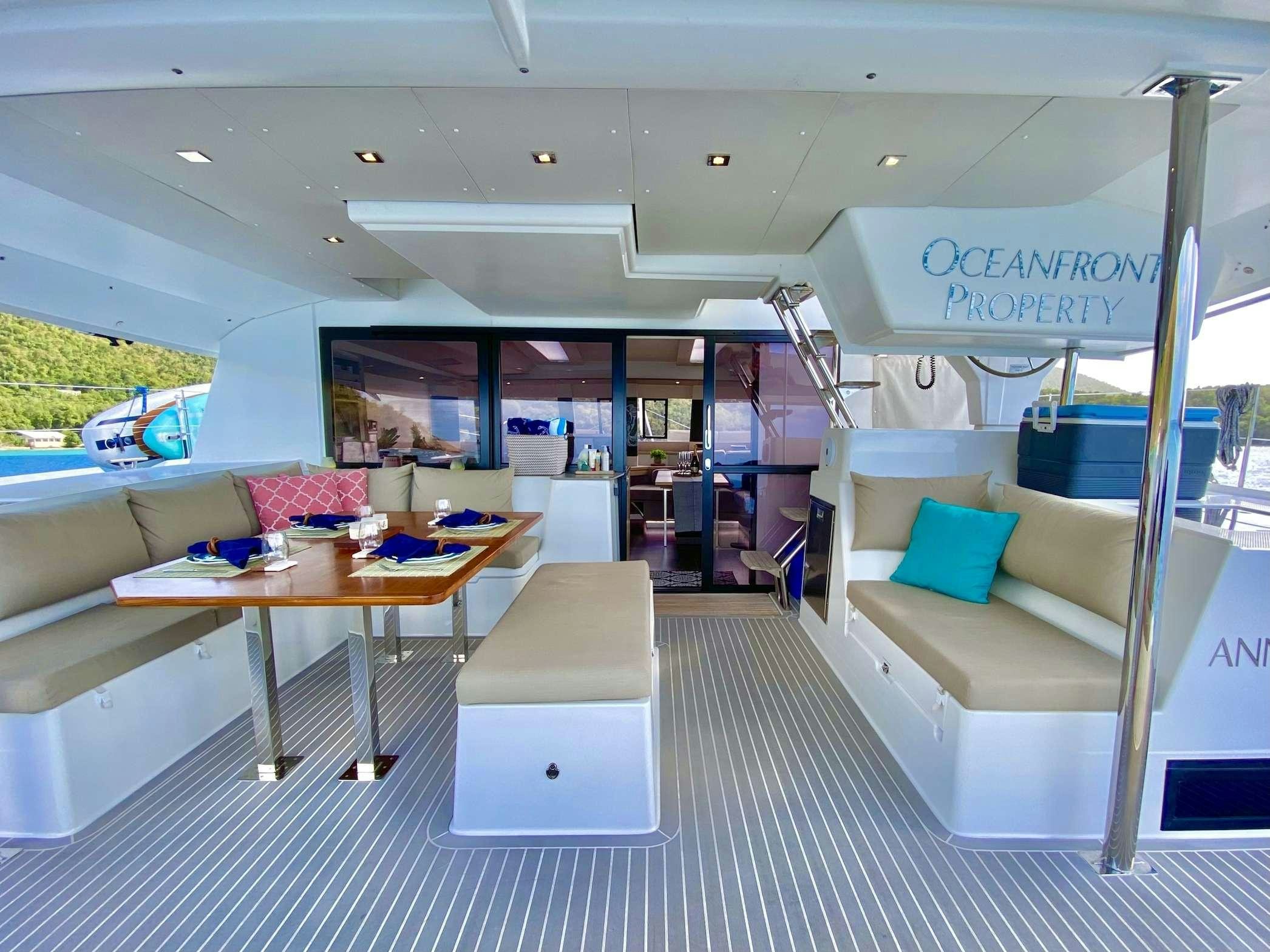 inside of a vehicle aboard OCEANFRONT PROPERTY Yacht for Charter