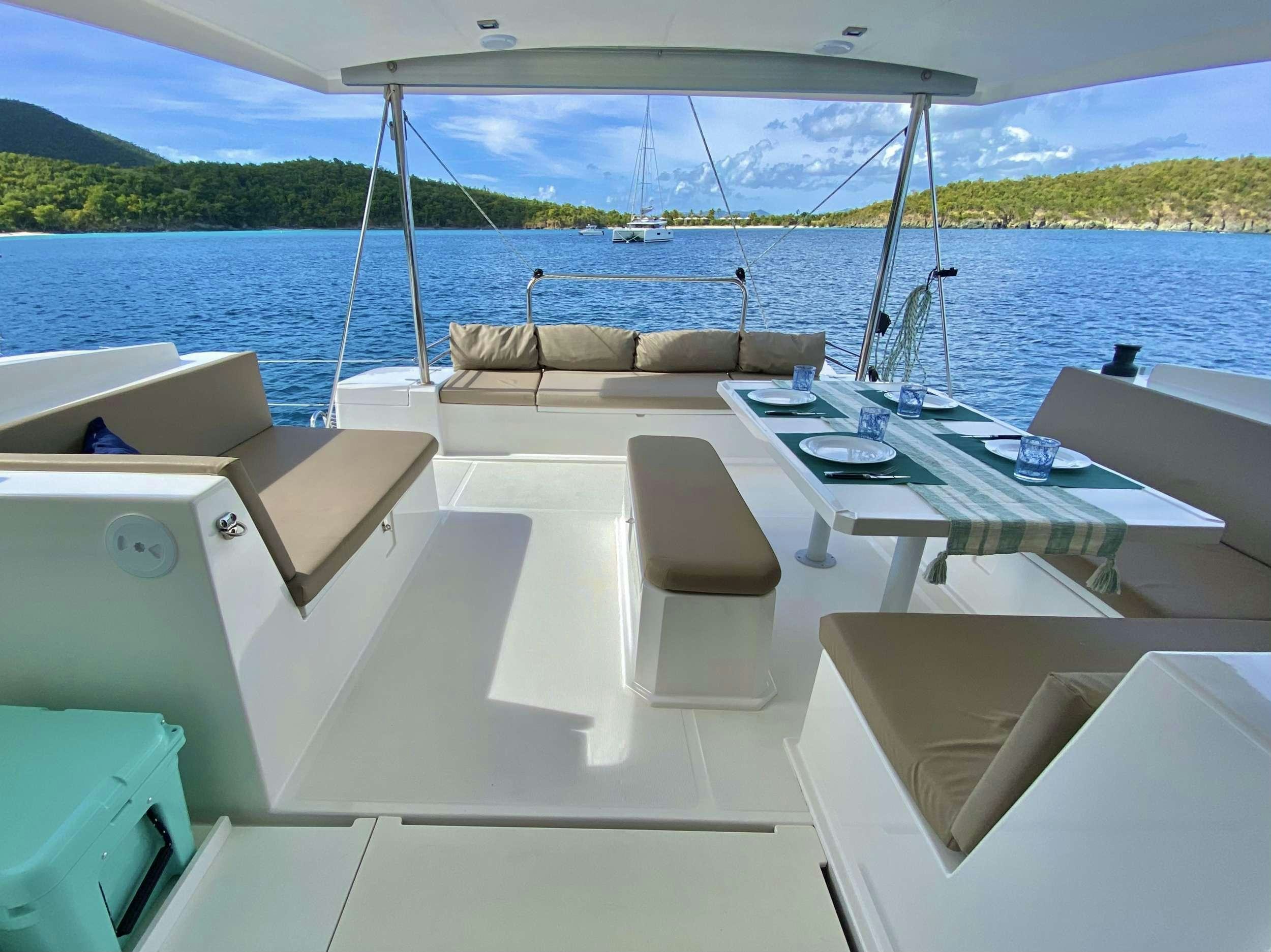 a boat on the water aboard FREESTYLE Yacht for Charter