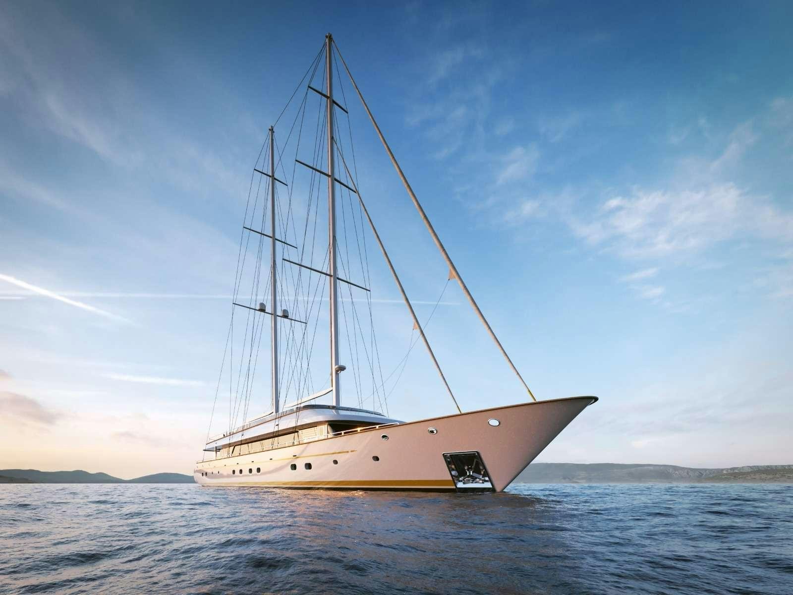 a sailboat in the water aboard ANIMA MARIS Yacht for Charter