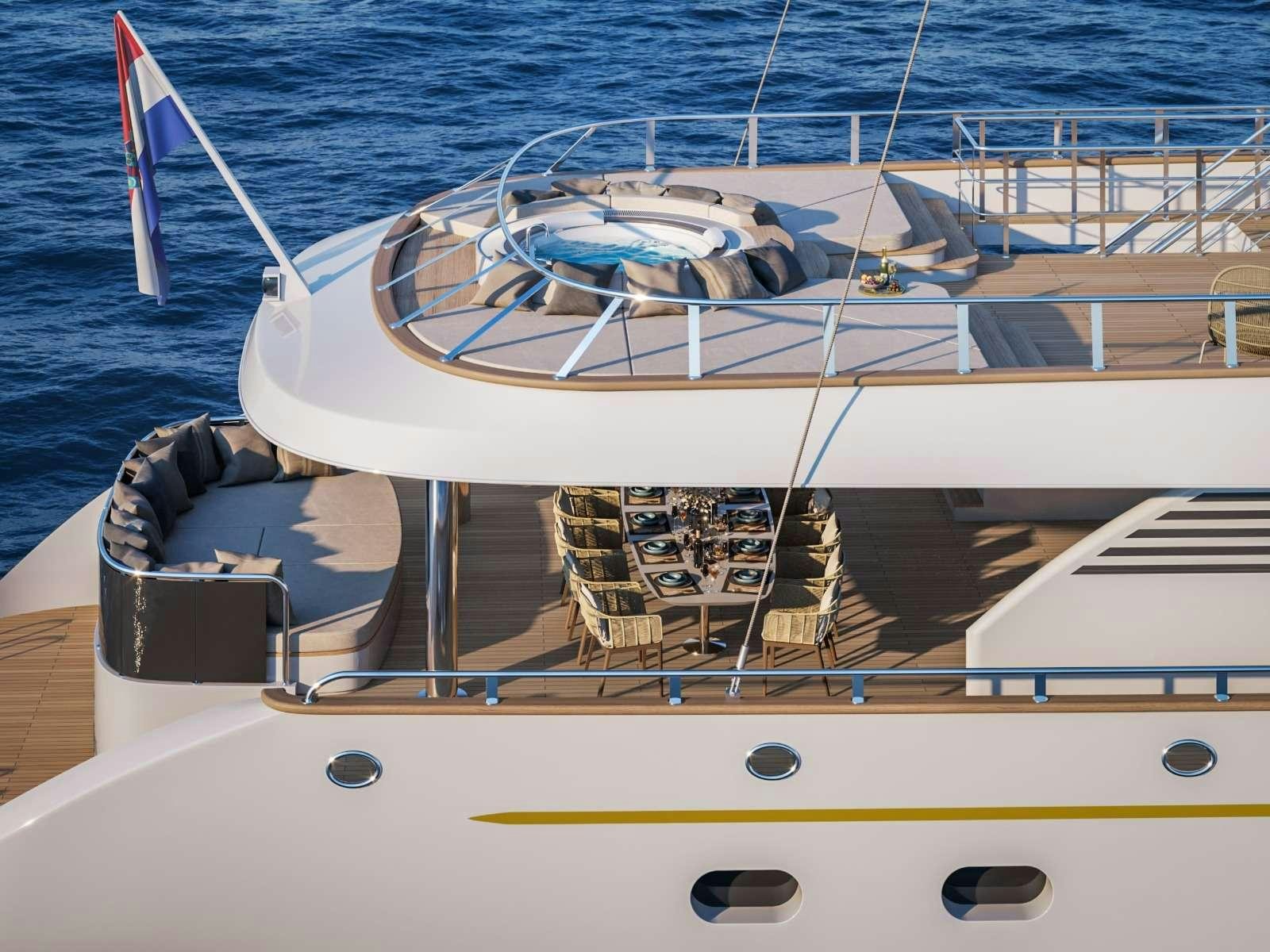 a boat on the water aboard ANIMA MARIS Yacht for Charter