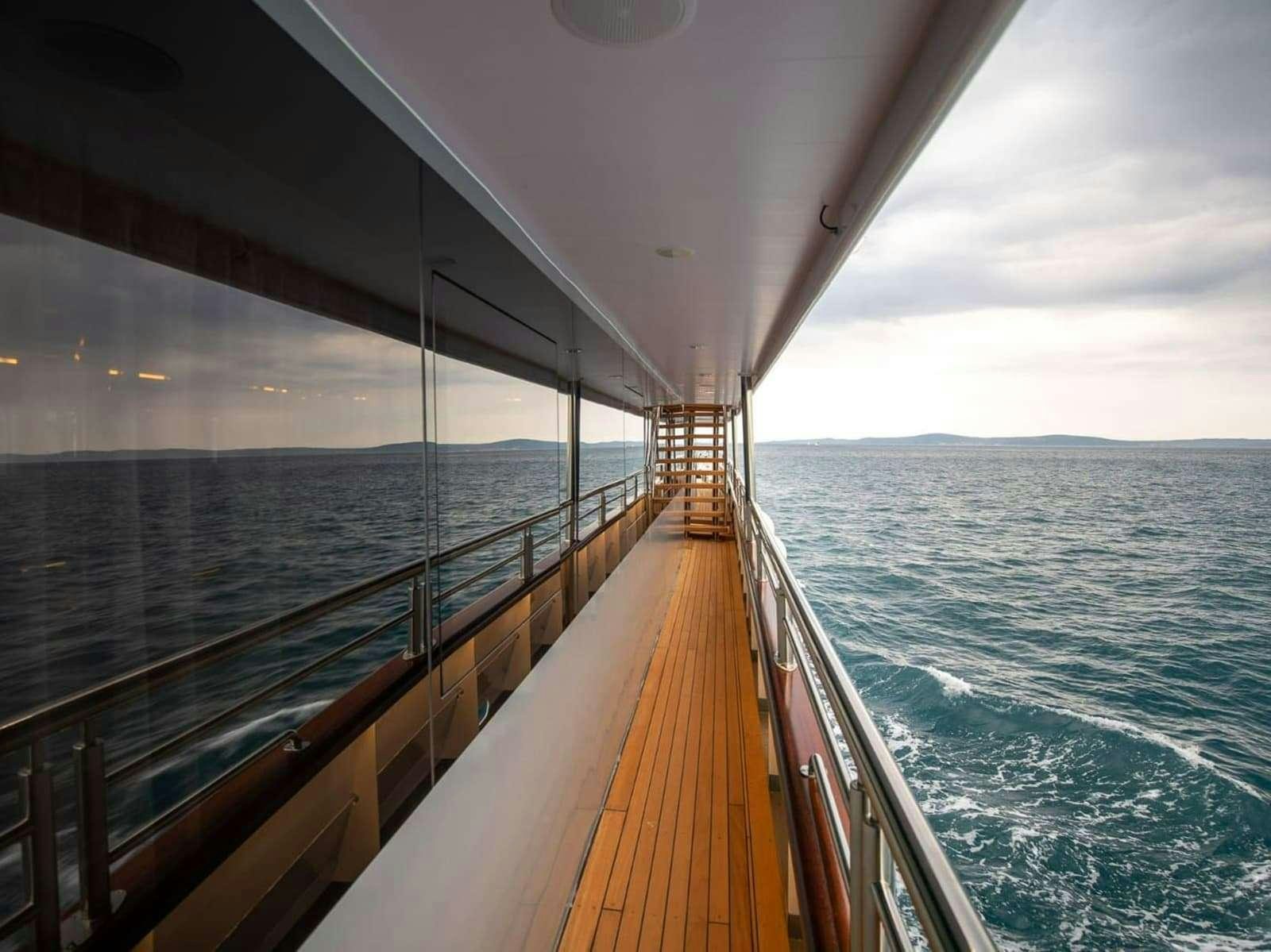 a boat on the water aboard FREEDOM Yacht for Charter