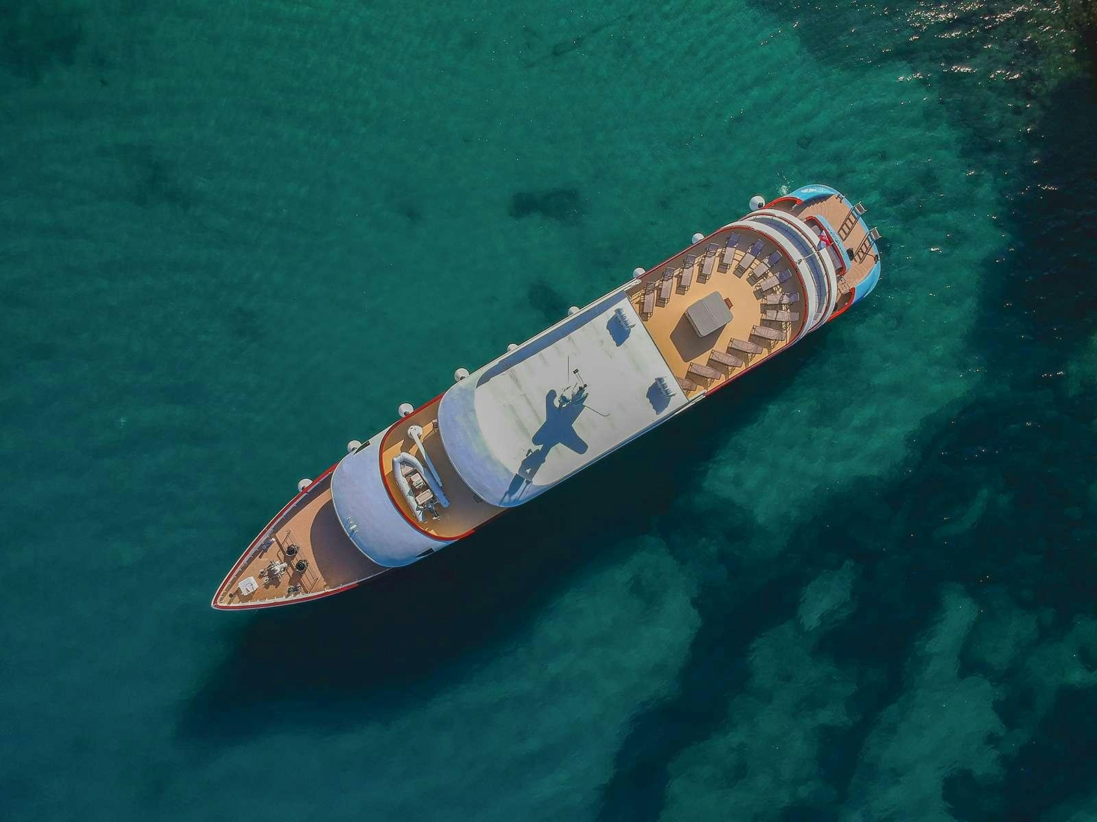 a satellite in the water aboard OHANA Yacht for Charter