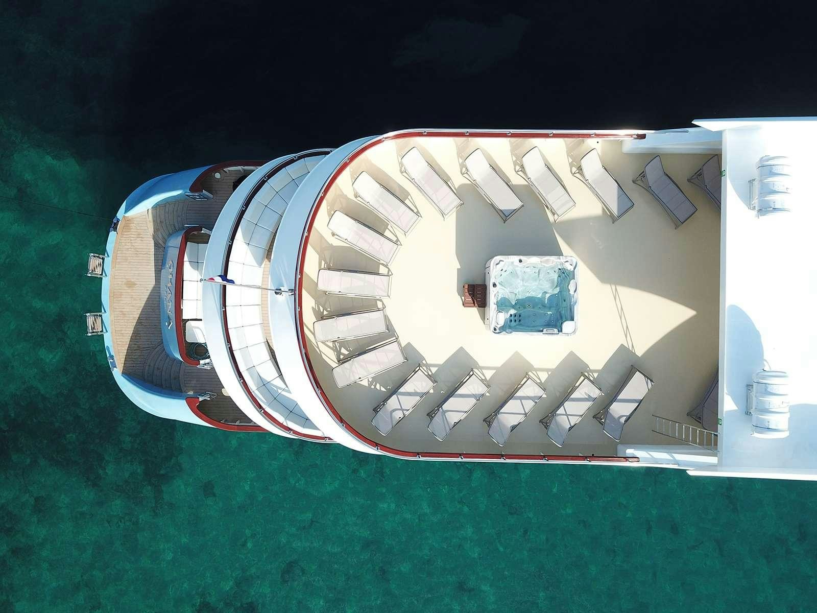 a model of a house aboard OHANA Yacht for Charter