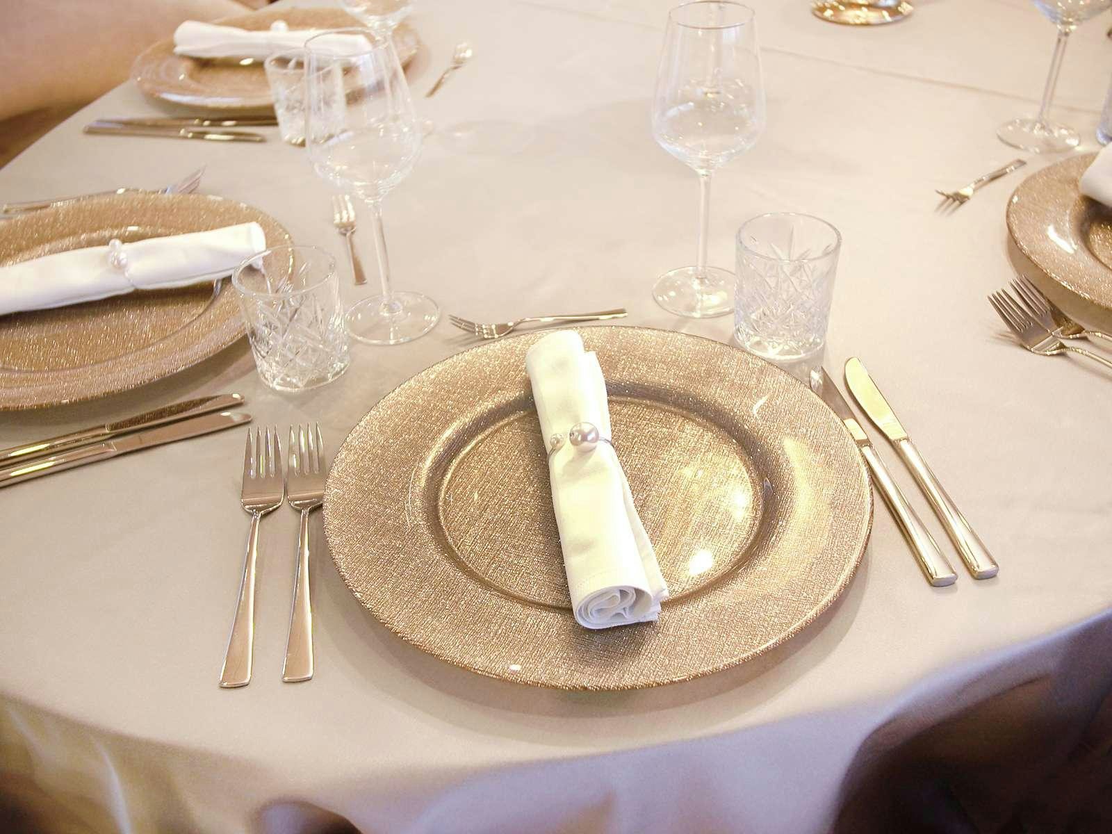 a plate with a knife on it aboard OHANA Yacht for Charter