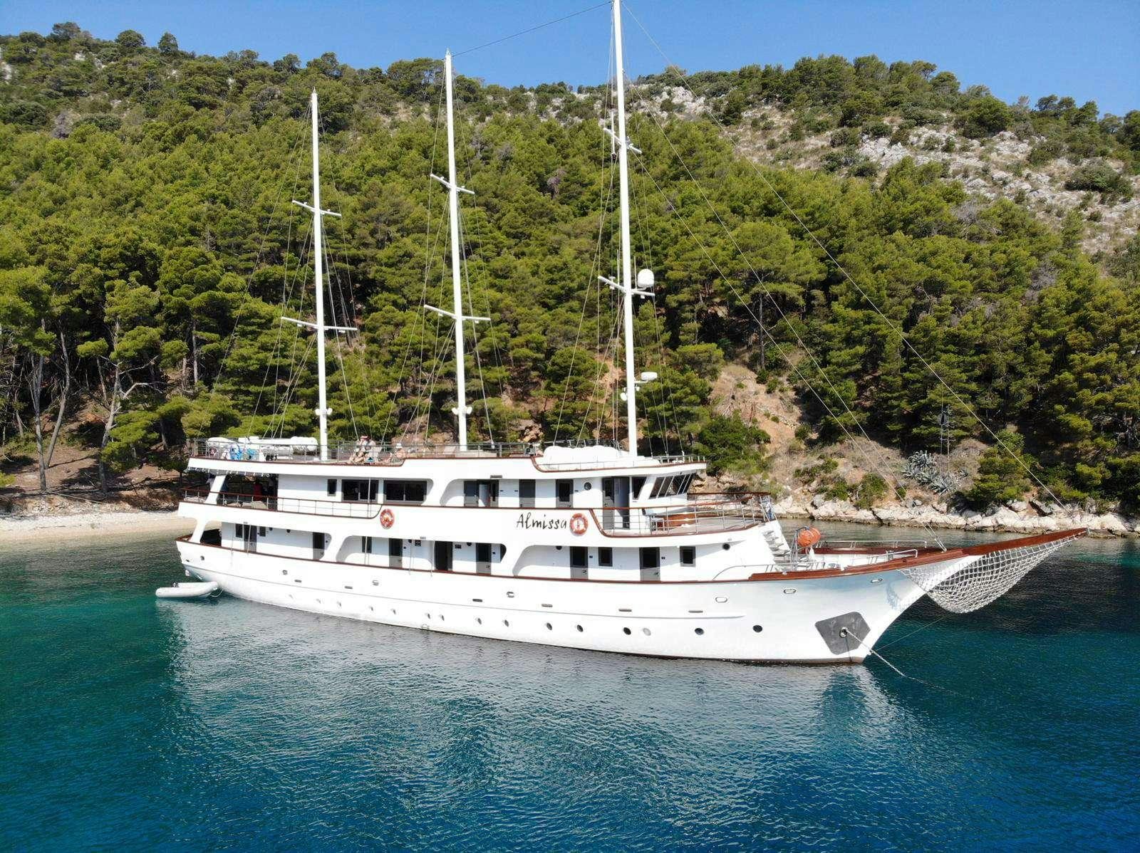 a boat on the water aboard ALMISSA Yacht for Charter