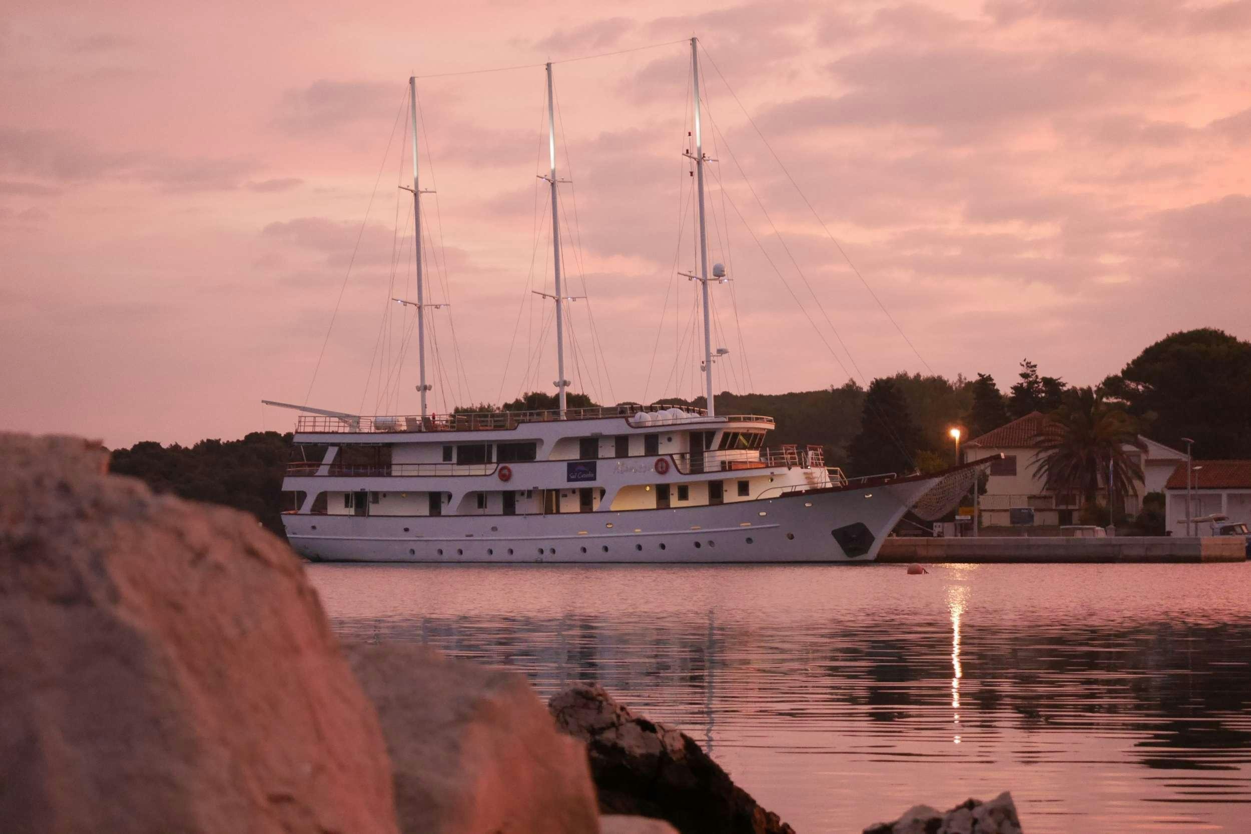 a boat on the water aboard ALMISSA Yacht for Charter