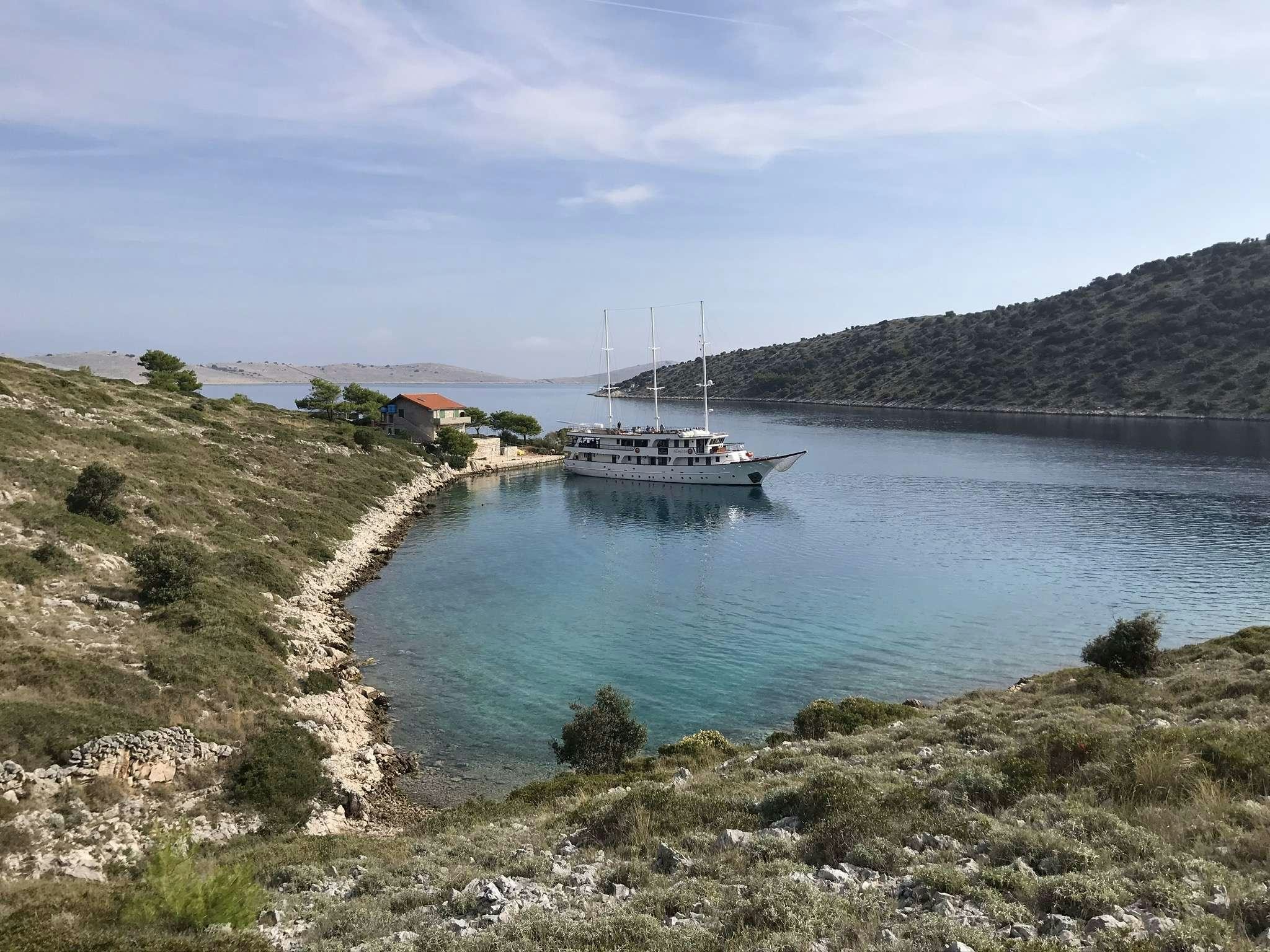 a boat on the water aboard ALMISSA Yacht for Charter