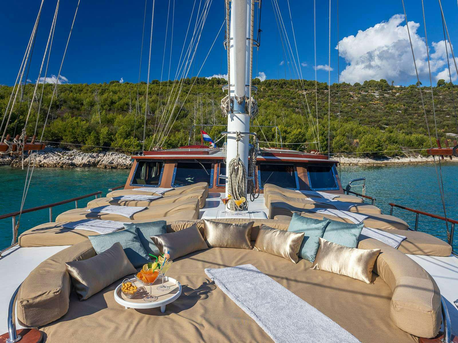 a boat on the water aboard GULET NOSTRA VITA Yacht for Charter