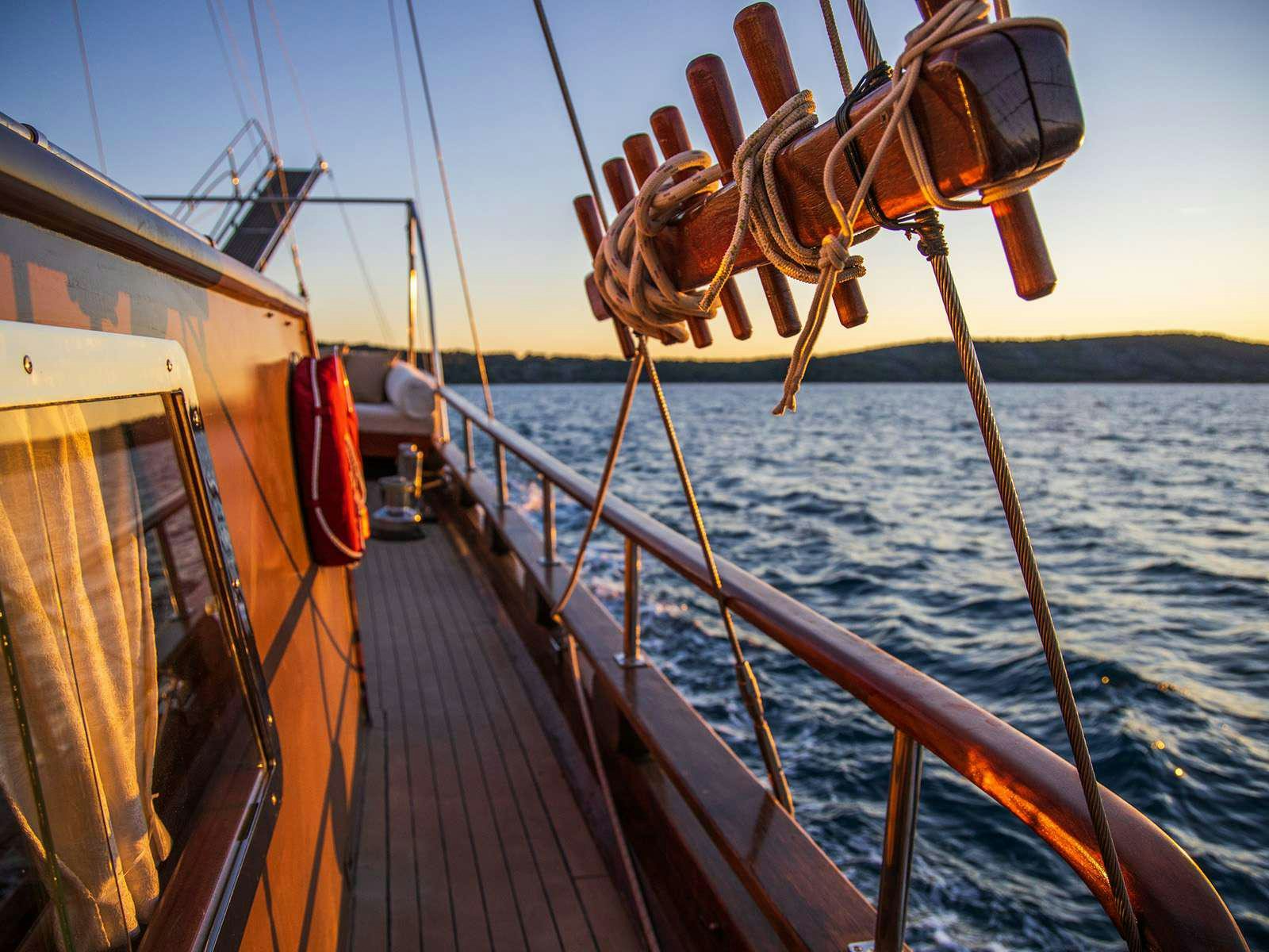 a boat on the water aboard GULET NOSTRA VITA Yacht for Charter