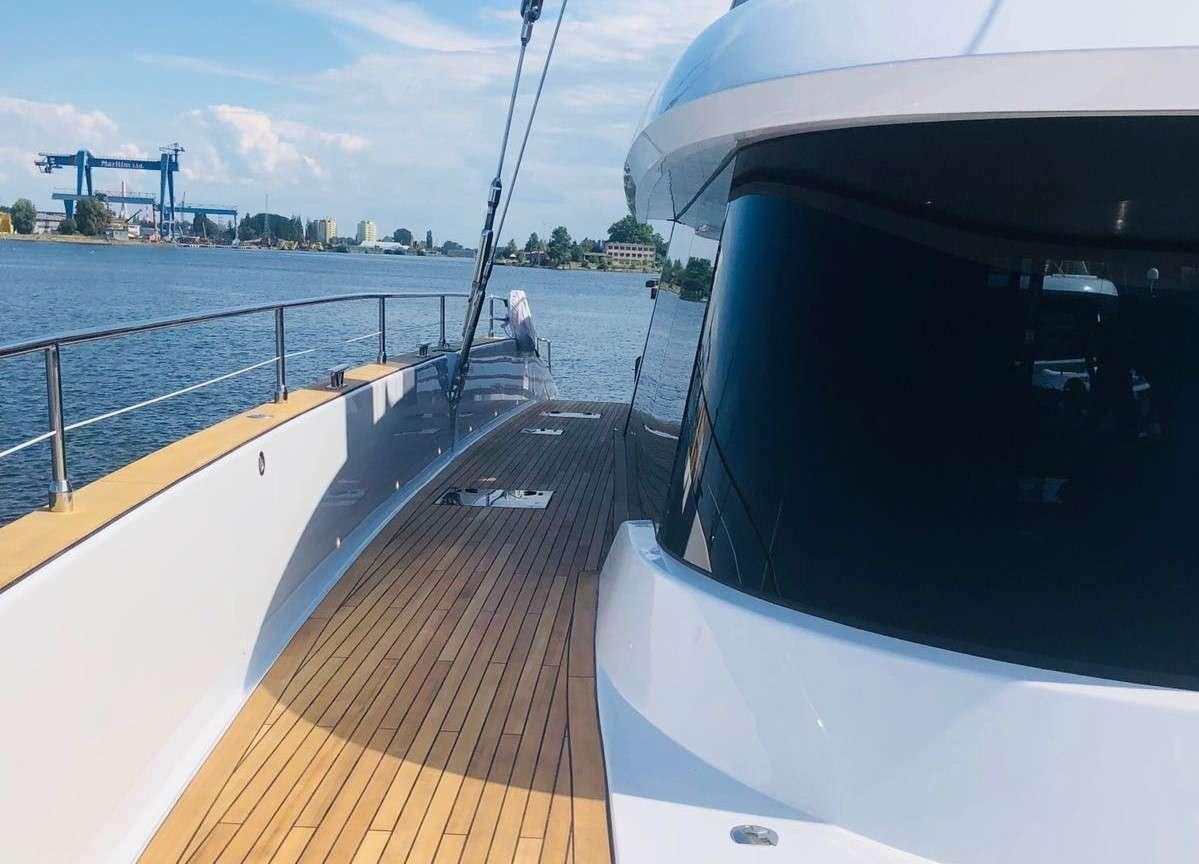 a boat on the water aboard 7X Yacht for Charter