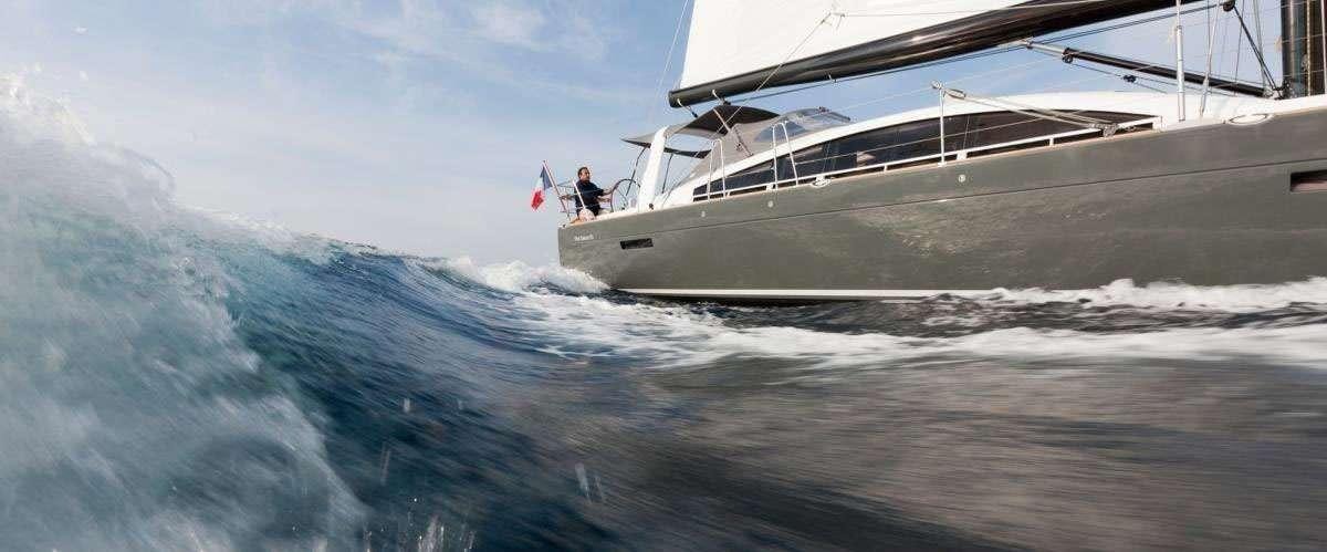 a boat in the water aboard ADIQELL (Pilot Saloon 55) Yacht for Charter